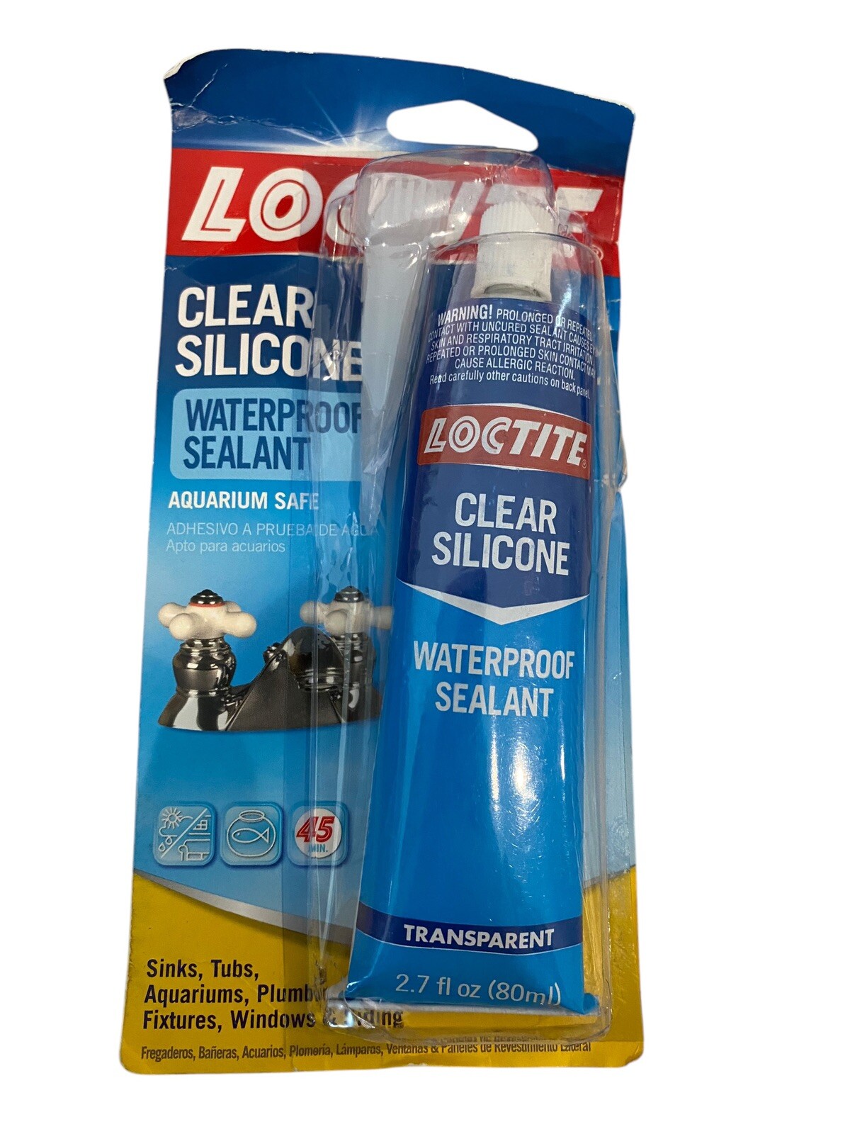 Loctite Clear Silicone Waterproof Sealant – Multi-Purpose 2.7oz Tube