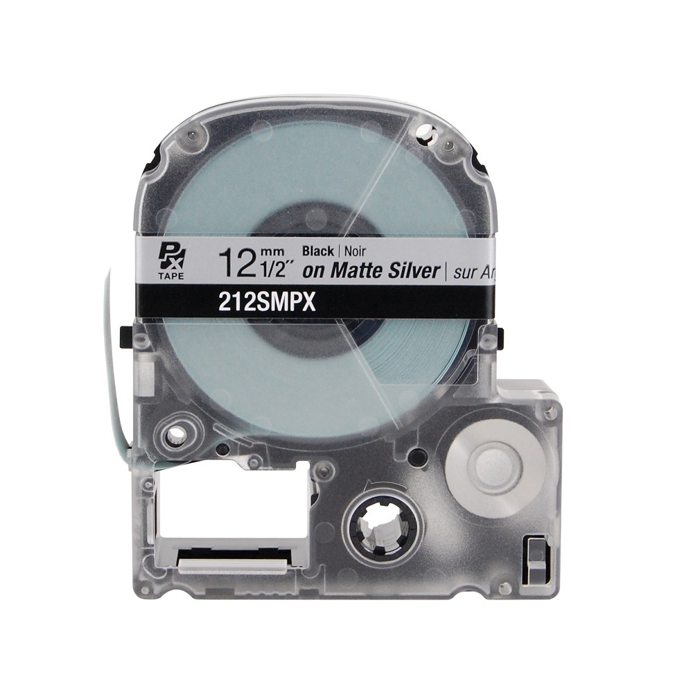 K-Sun 212SM Black on Silver PX Tape 1/2″ KSun Epson 212SMPX