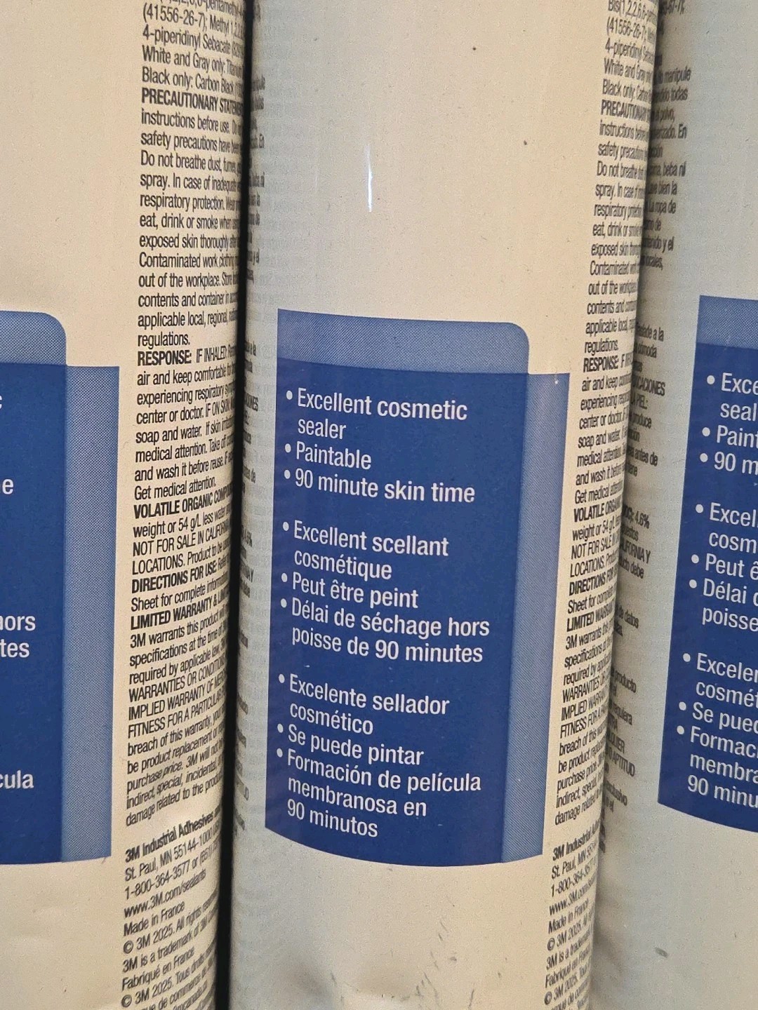 4ct – 3M Polyurethane Sealant 540 Black 10.5oz Each Paintable Contain Minor Dnts