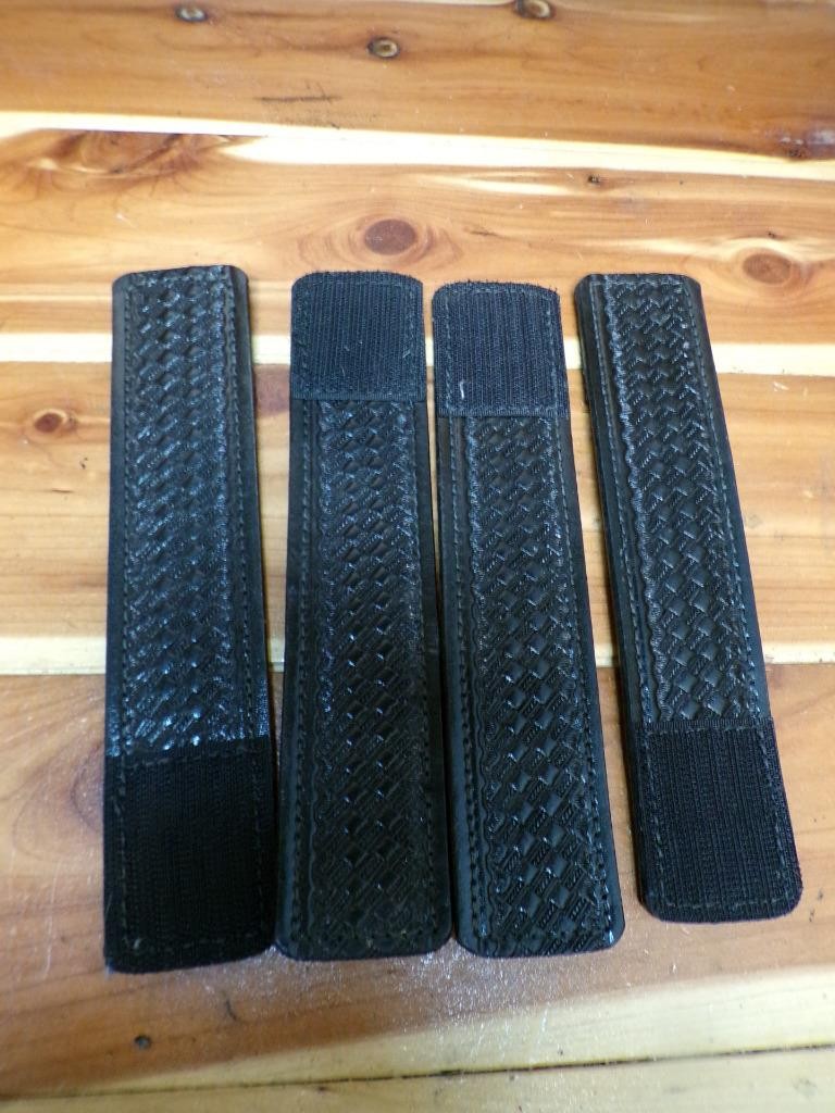 S502-4V HUME 4-Set BBW Police Duty Belt Keepers 1″ Extra Wide Hook & Loop Close