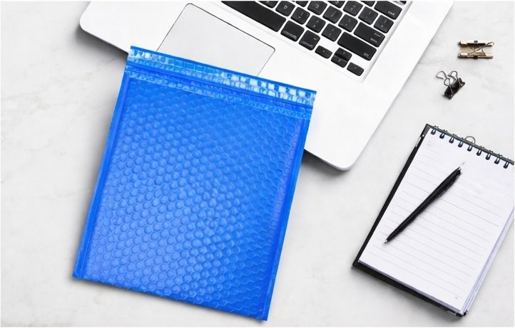 500 #0 6×10 Blue Poly Bubble Envelopes Padded Shipping Mailers 6″x10″