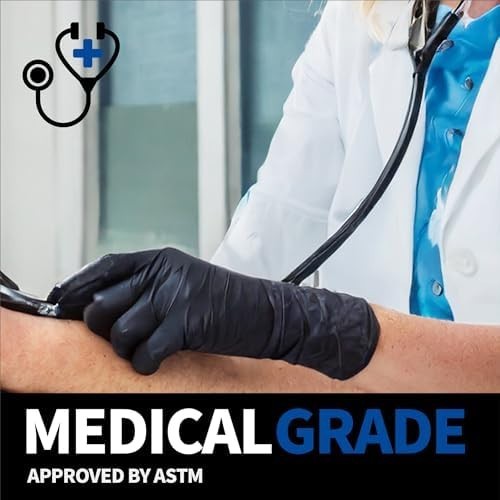 Supmedic Medical Soft Max™ Black Nitrile Disposable Gloves,