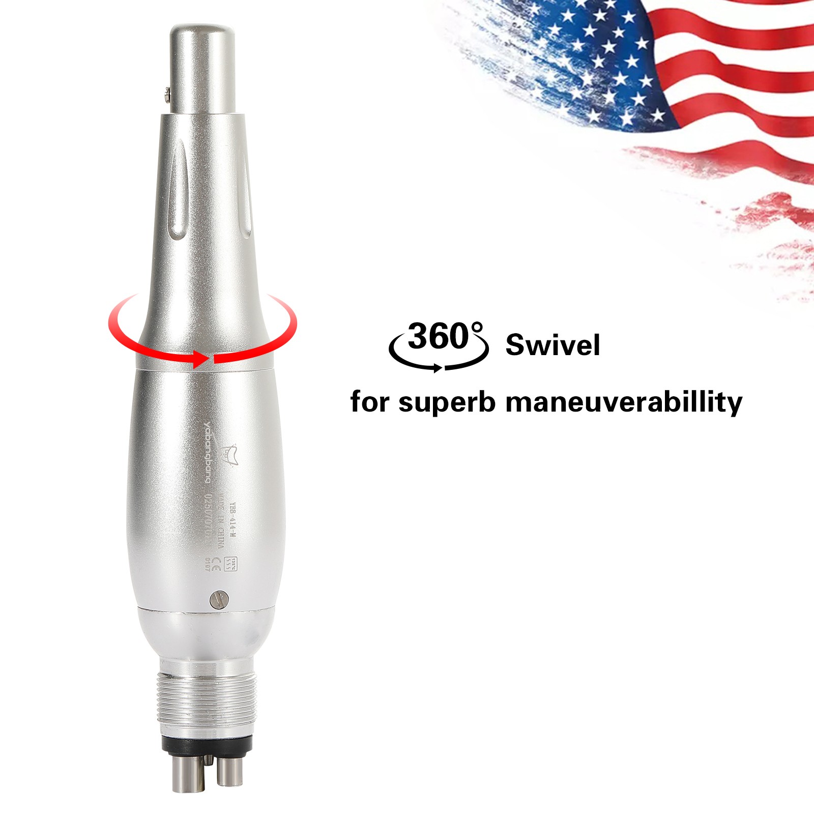 Dental 360° Swivel Hygiene Prophy Handpiece Air Motor 4:1 Cone 4 Holes 4000 rpm