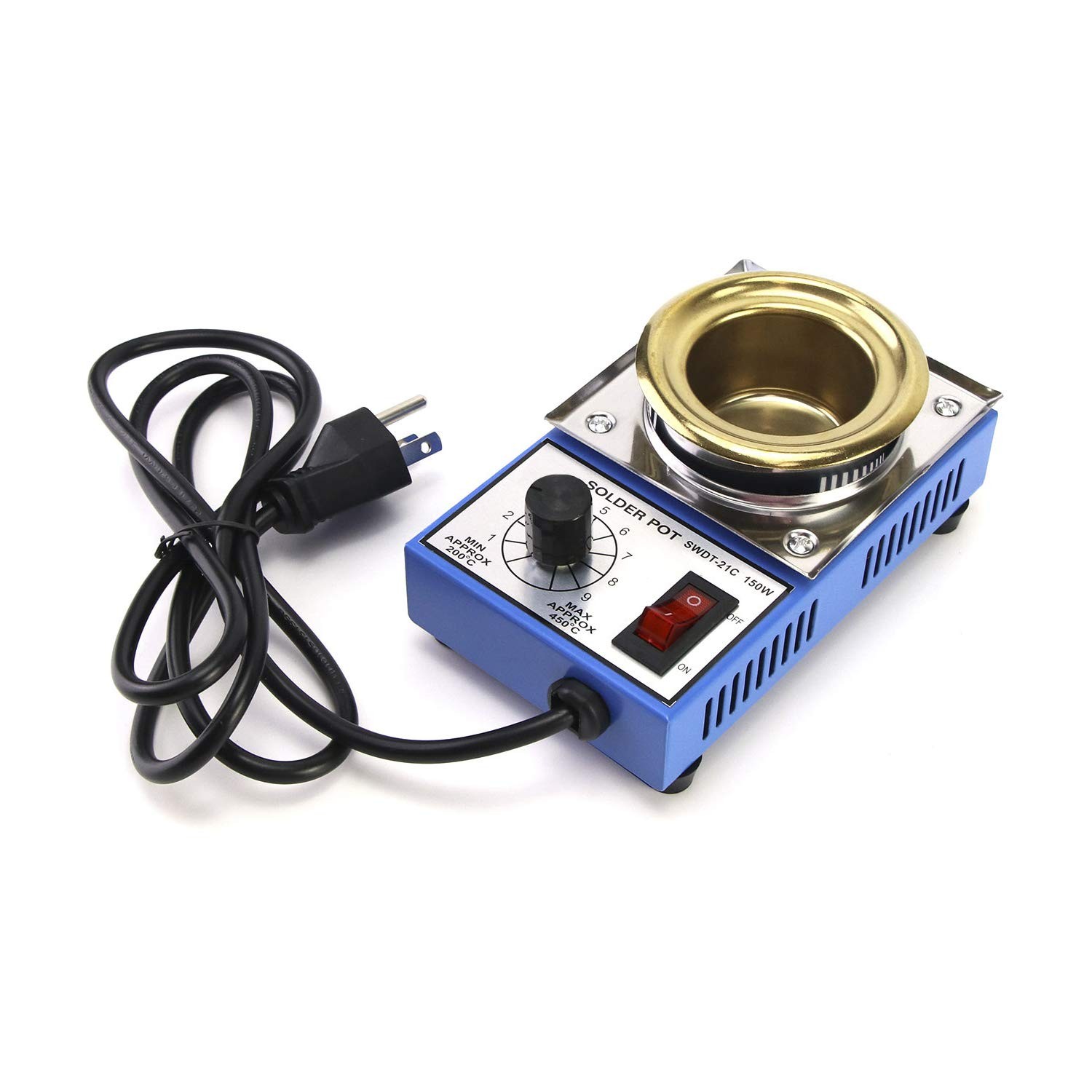 Qwork Solder Pot 150W 110V 50Mm Soldering Bath Titanium Plate Capacity 500G