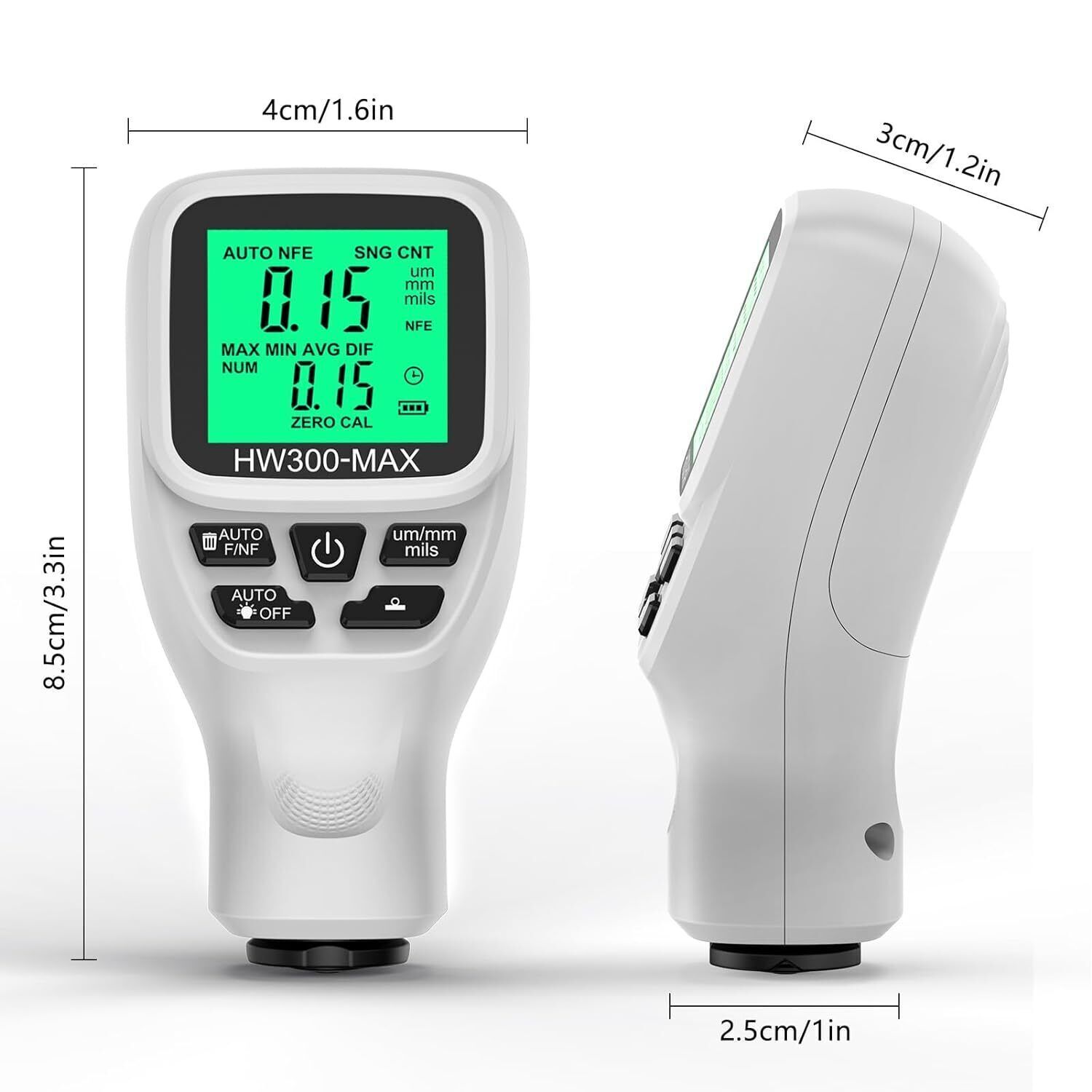 Paint Coating Thickness Tester Auto Measuring Gauge Meter Kit Digital Car HW-300