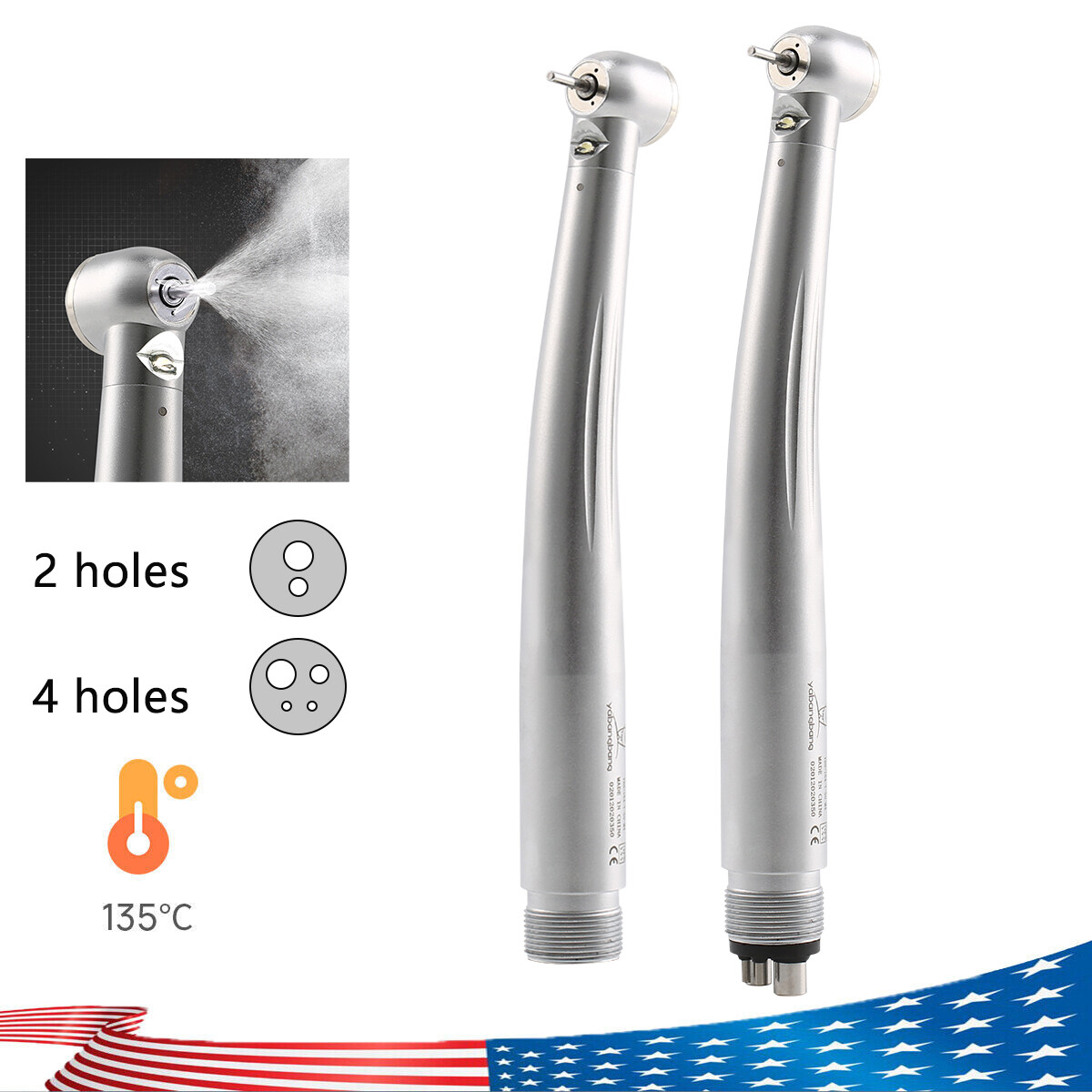 USPS Pieza de mano de alta velocidad de vías LED/NO-LED estilo NSK PANA 2/4Hole
