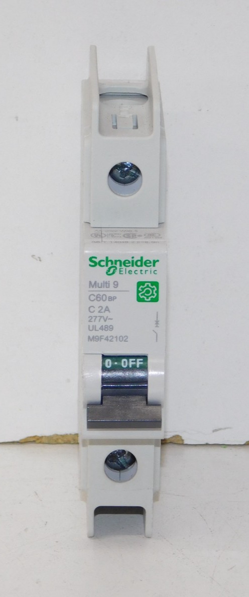 New Schneider Electric M9F42102 Multi 9 Miniature Circuit Breaker 1P 2A 277V