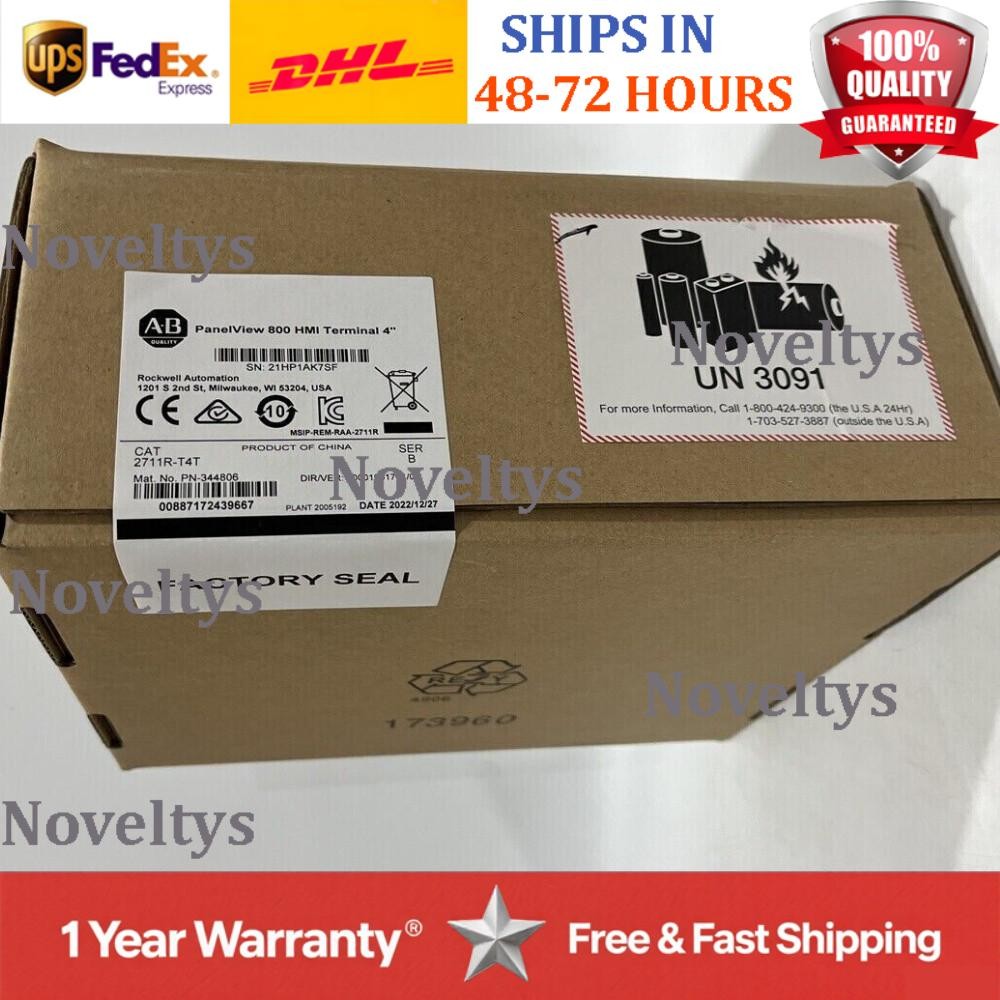 New Sealed AB 2711R-T4T PanelView 800 4-inch HMI Terminal 2711RT4T US Free Tax