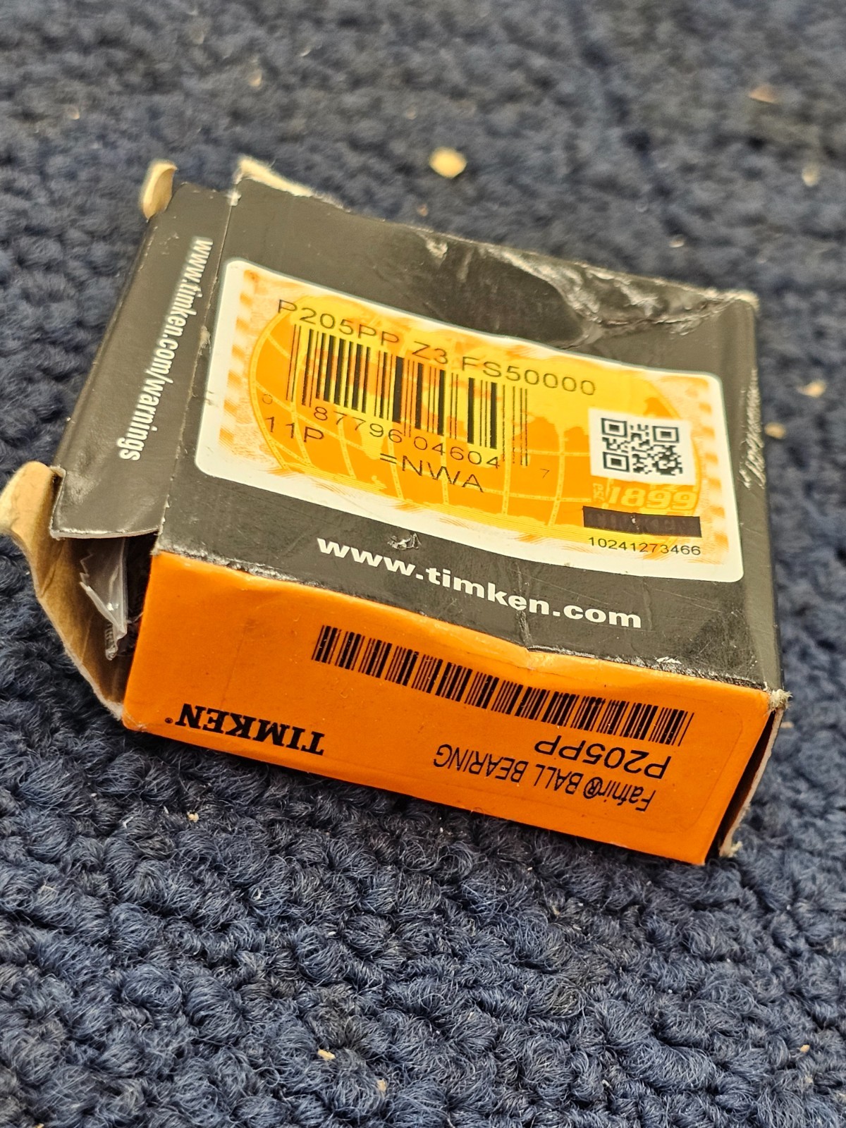 (QTY 3) Timken Fafnir P205PP 25mm X 52mm X 15mm Sealed Bearing