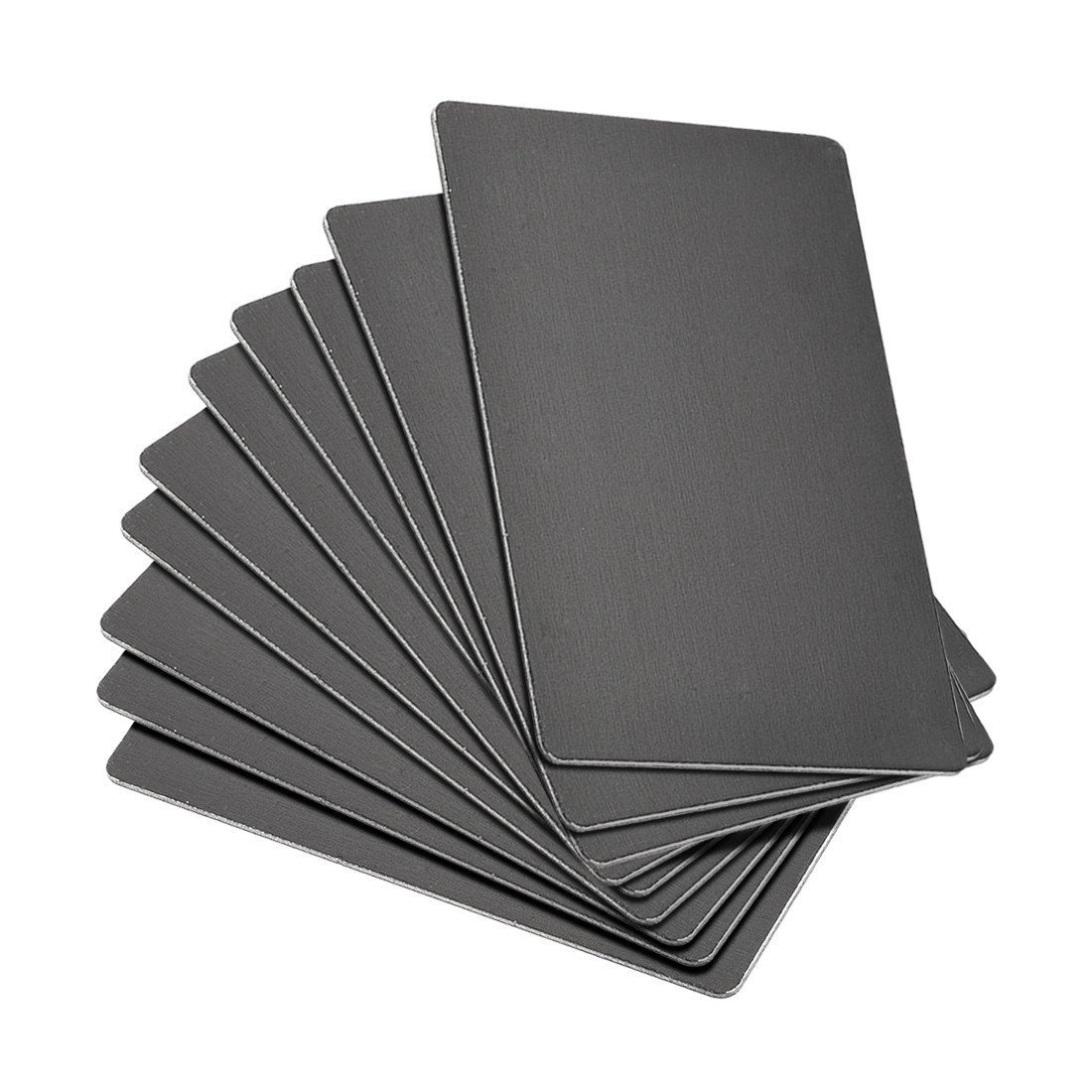 Blank Metal Card 88x53x1mm Anodized Aluminum Plate Black 15 Pcs