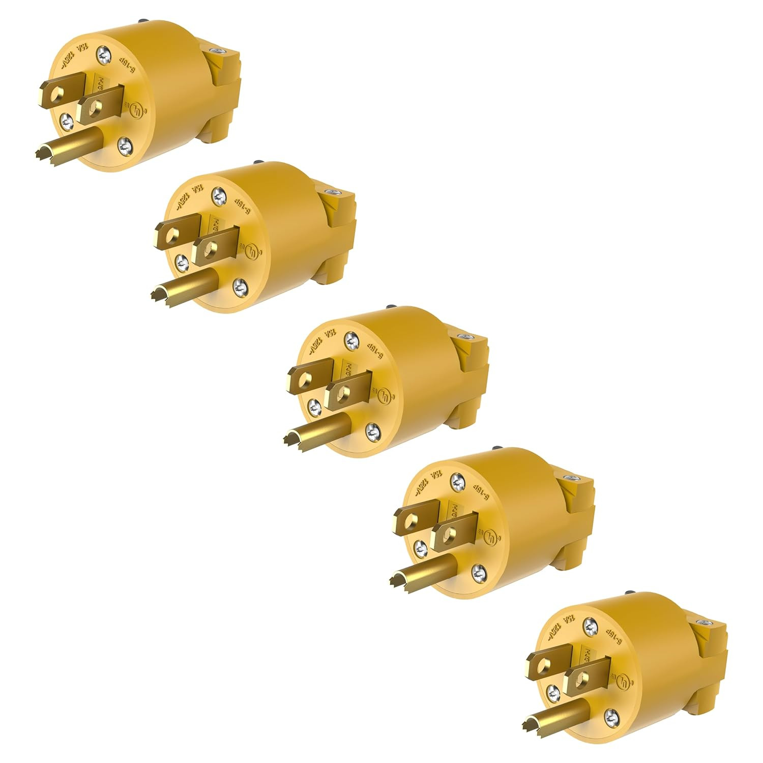 Electrical Replacement Plug & Connector Set, Extension Cord Ends Male and Female