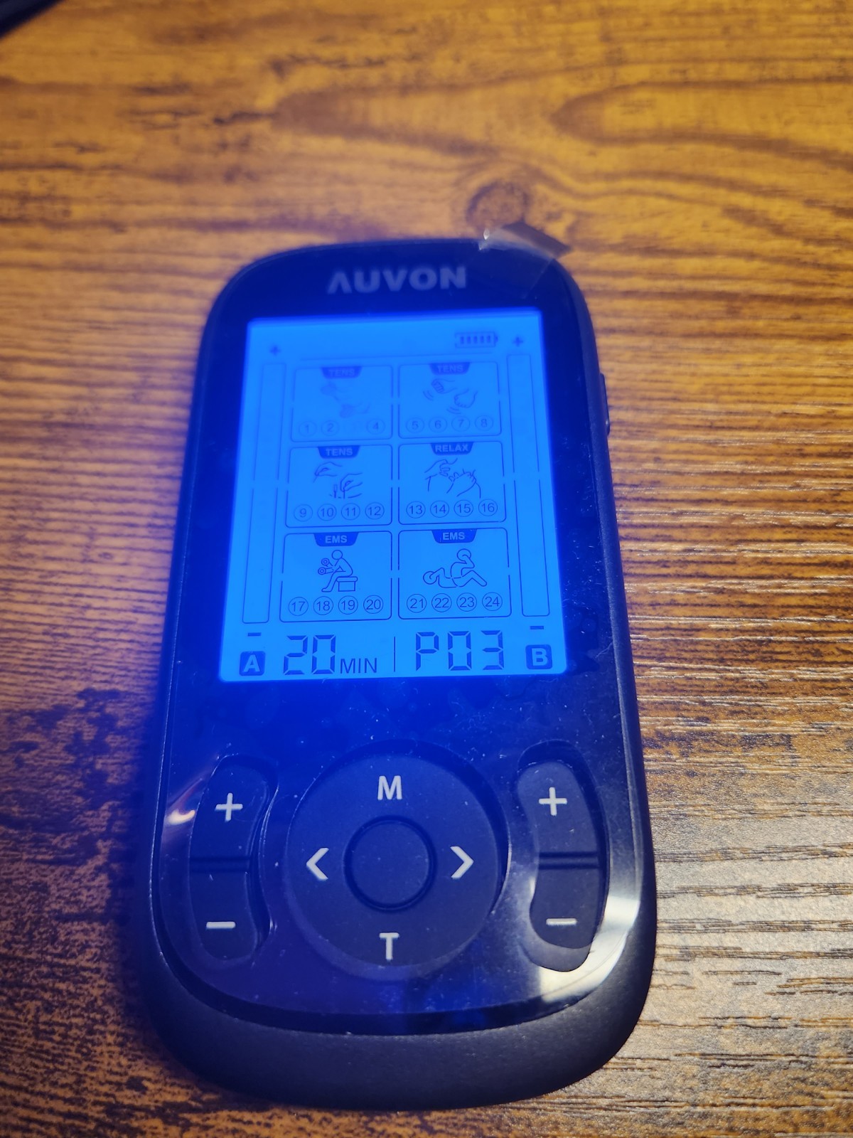 AUVON TENS EMS Unit 24 Modes Dual Channel Muscle Stimulator Tested