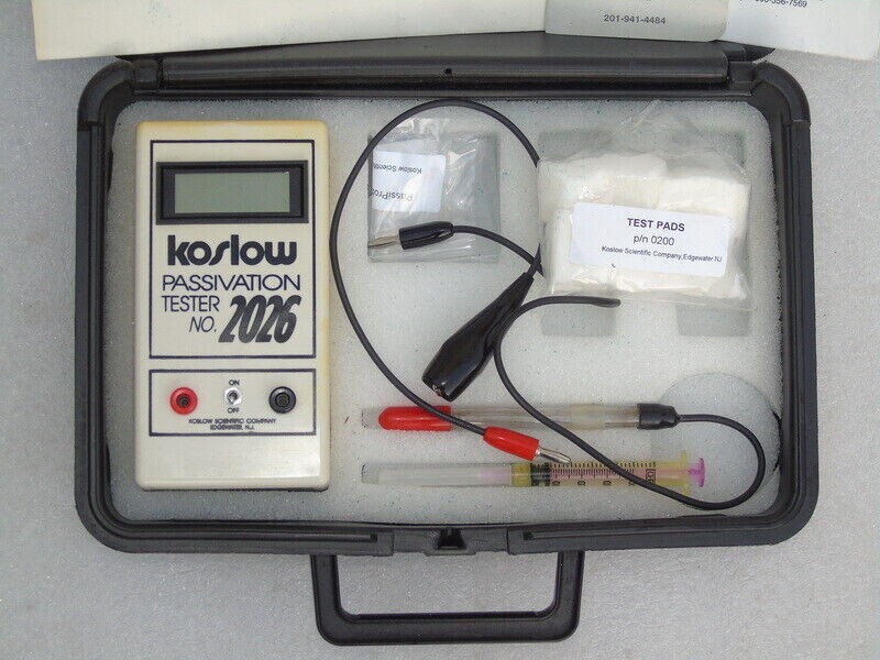 KOSLOW SCIENTIFIC NJ. 2026 PASSIVATION PASSI TESTER