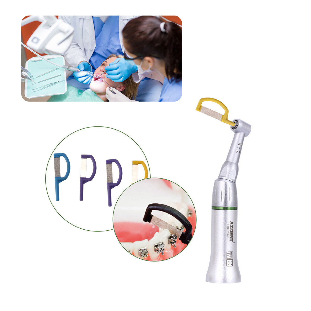 Dental Orthodontic Interproximal Enamel Reduction IPR Automatic Strip Handpiece
