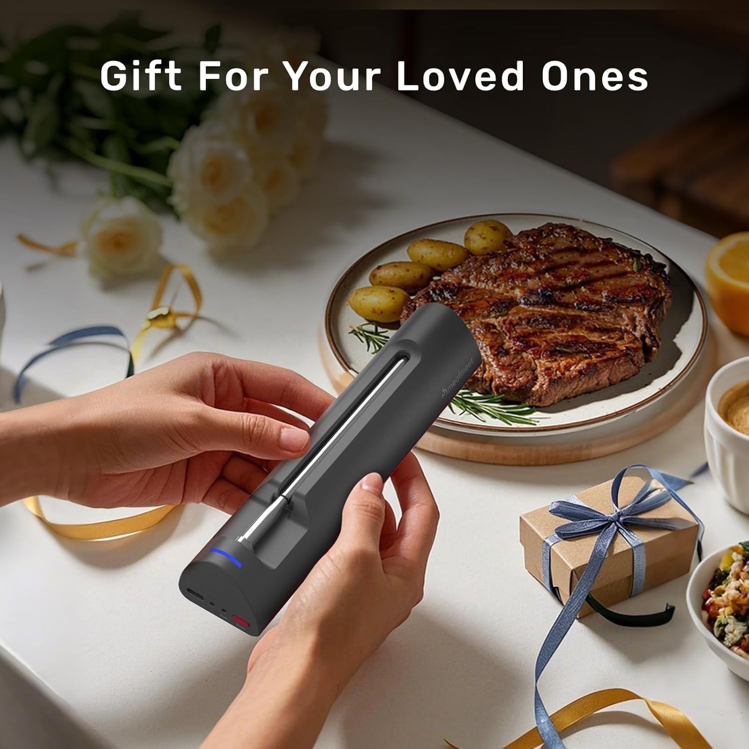Wireless Bluetooth Meat Thermometer Digital, Smart AI Powered Cooking Thermom…