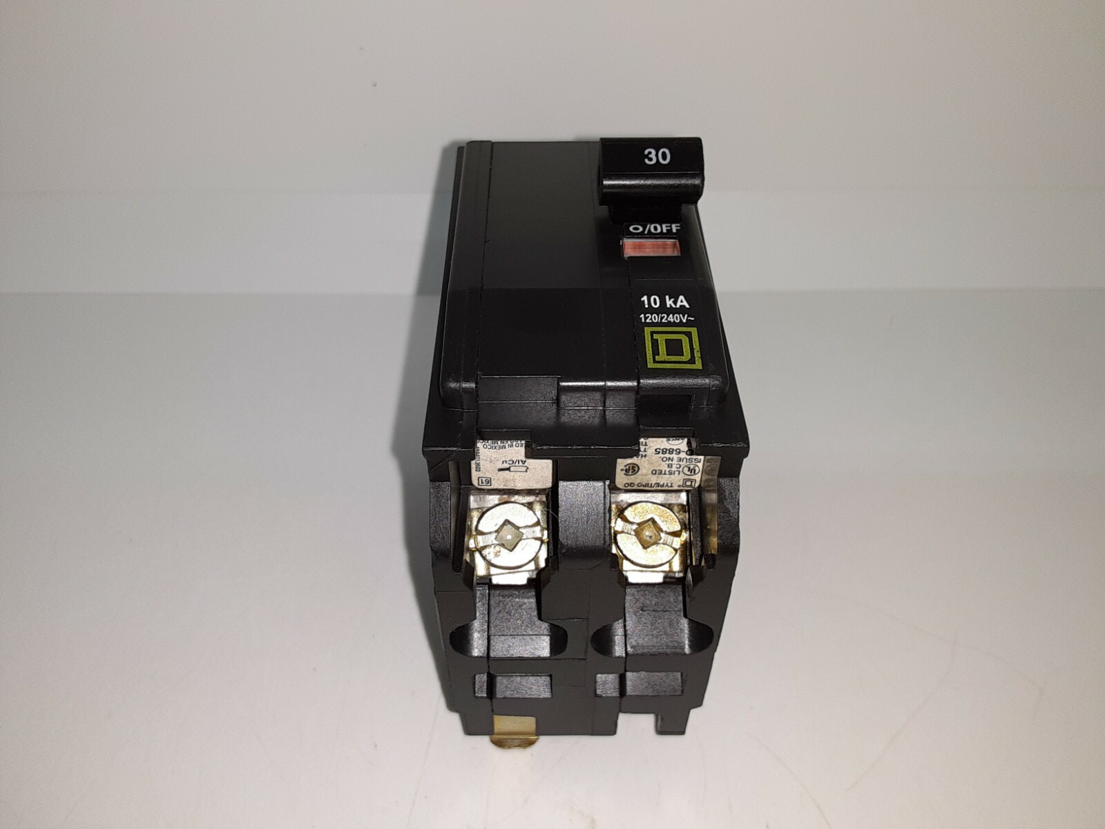 SQUARE D QO230 30 amp 2 pole Type QO Circuit Breaker YELLOW FACE