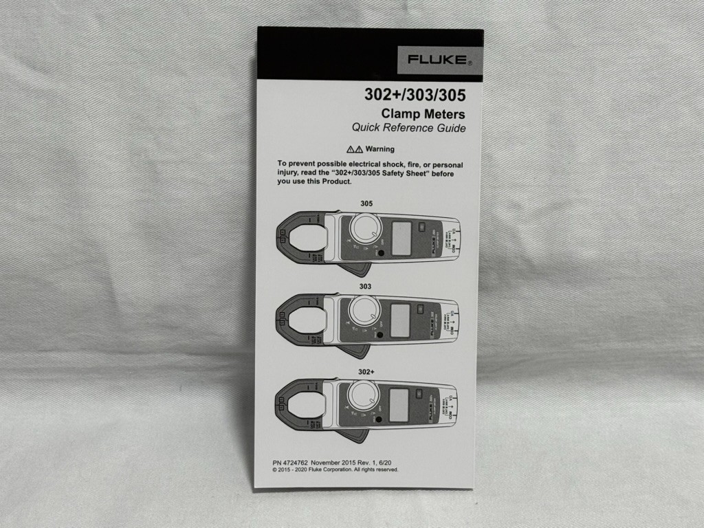 Fluke 302+ Plus Digital Clamp Meter Tester AC / DC Volt Amp Multimeter AC400A