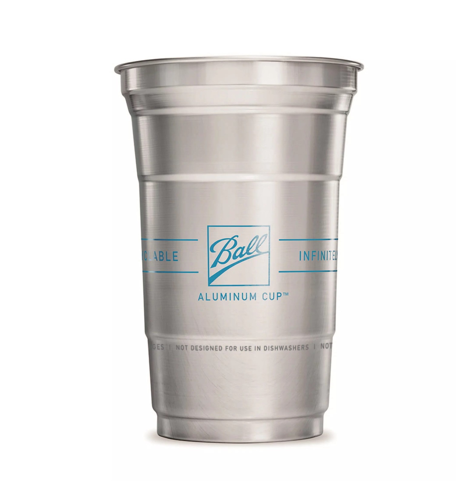 Aluminum Cup,Disposable Recyclable Cold-Drink Cups,20 oz. Cups, Silver, 10 Count