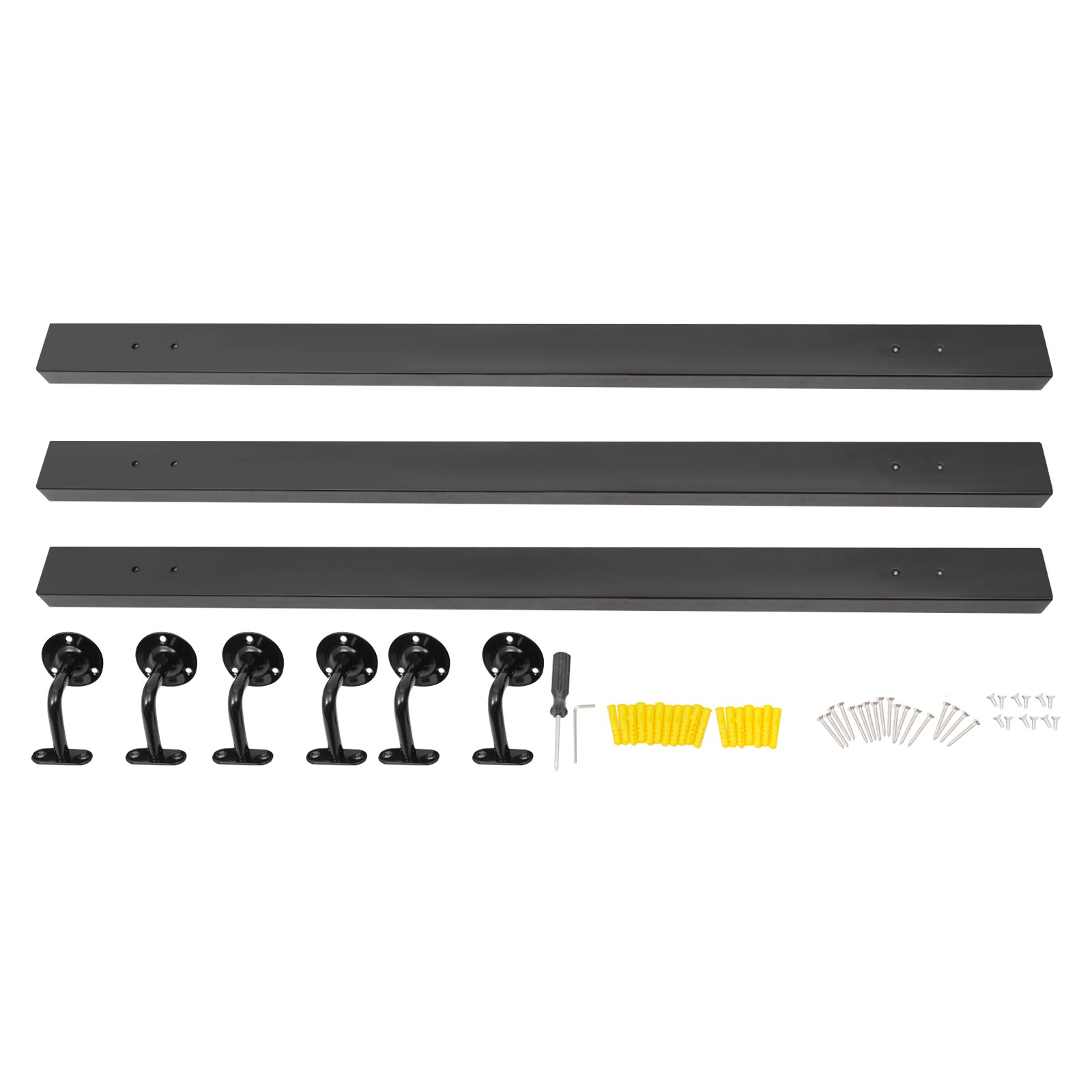 Stainless Steel Stair Rail 101×9.8cm – Baking Paint Wall Mount, 90kg Capacity