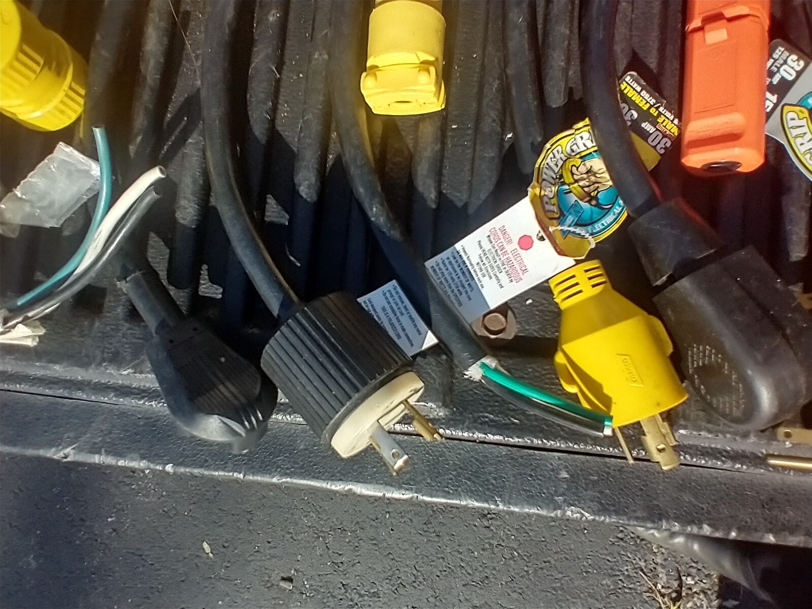 Huge Variety Lot of 22  Park Power RV Marine Adapters Plugs Recep 125V, 15-30A,