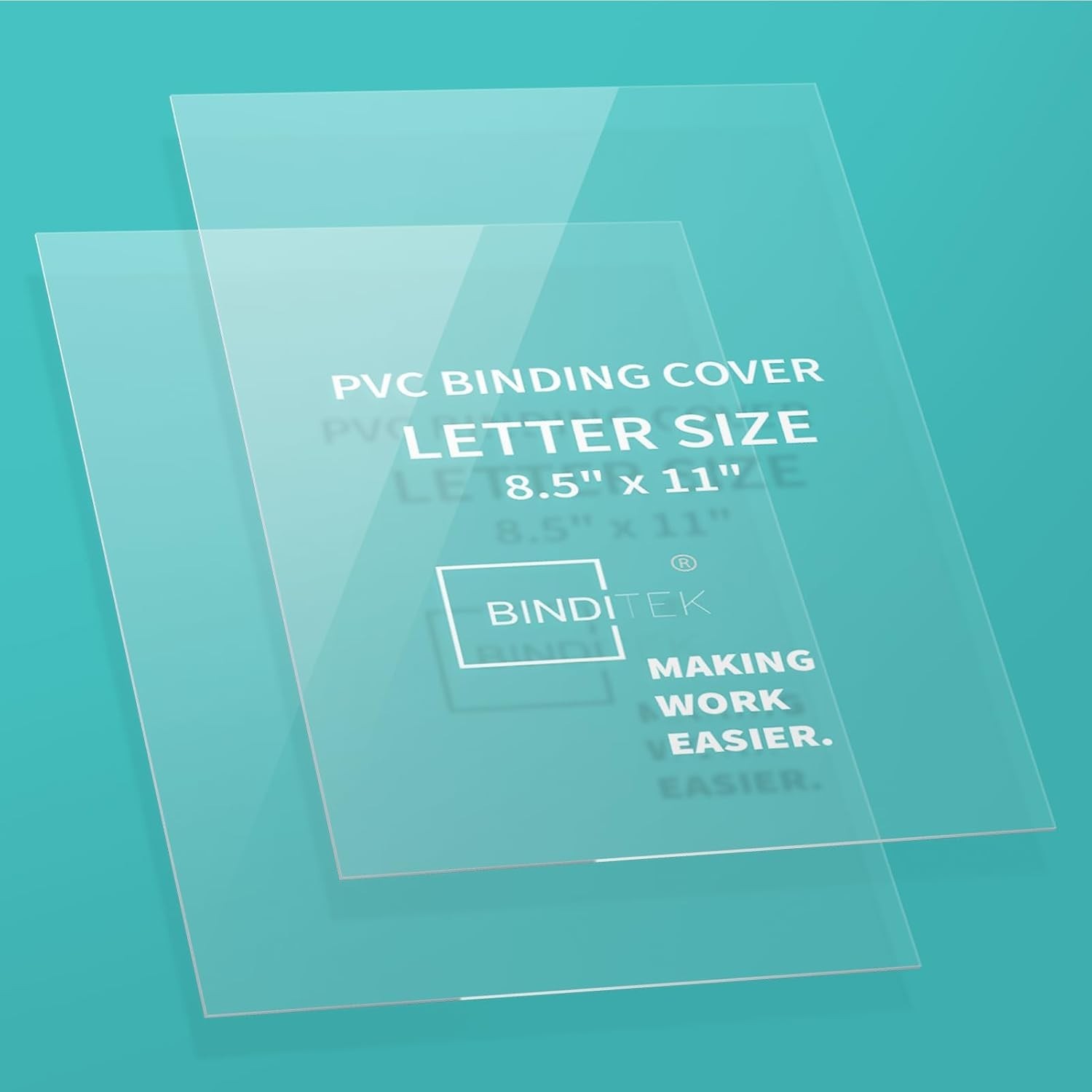 500 Pack 8 Mil PVC Plastic Binding Covers, 8.5 x 11 Inches, Letter Size, Squa…
