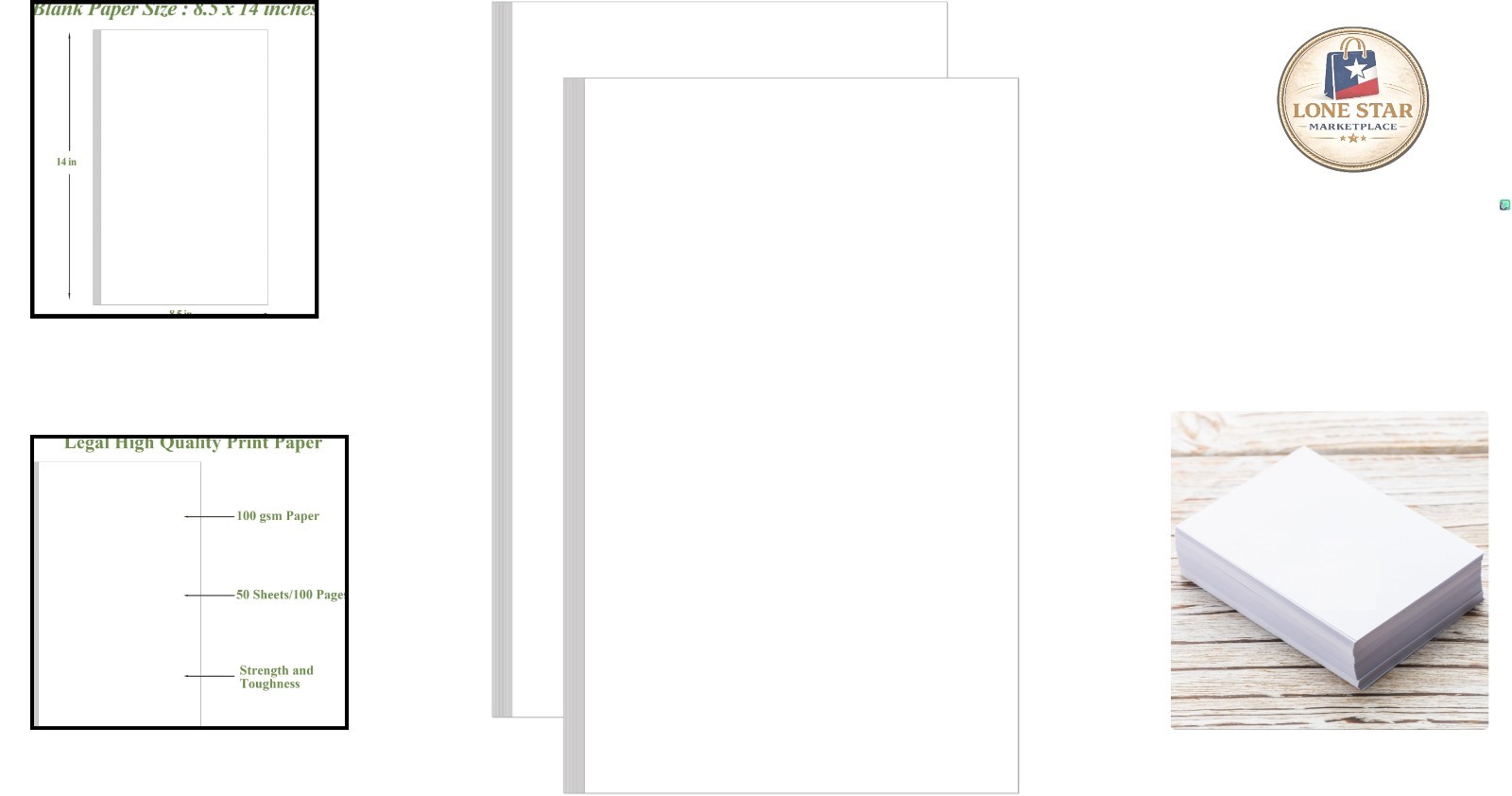 Customizable Unpunched Blank Paper – 100 Sheets, Ideal for Planners and Journals