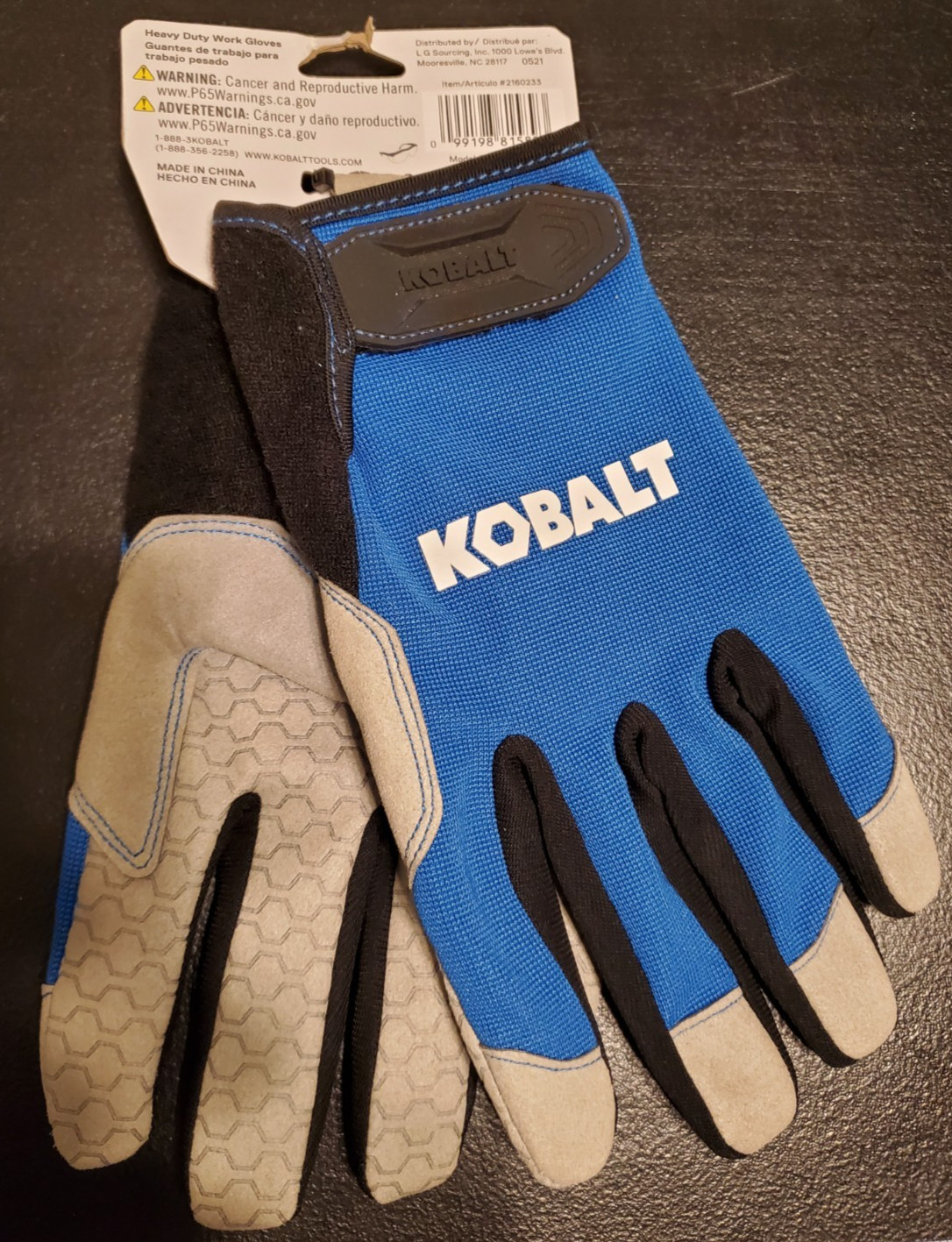Kobalt Abrasion Resistant Utility Gloves 1 Pair – Sizes LARGE & XL Available