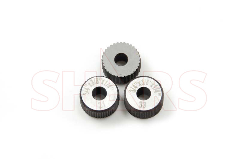Shars 3 Pair 3/4″ Diameter HSS Coarse Medium & Fine Straight Knurling Wheel !}