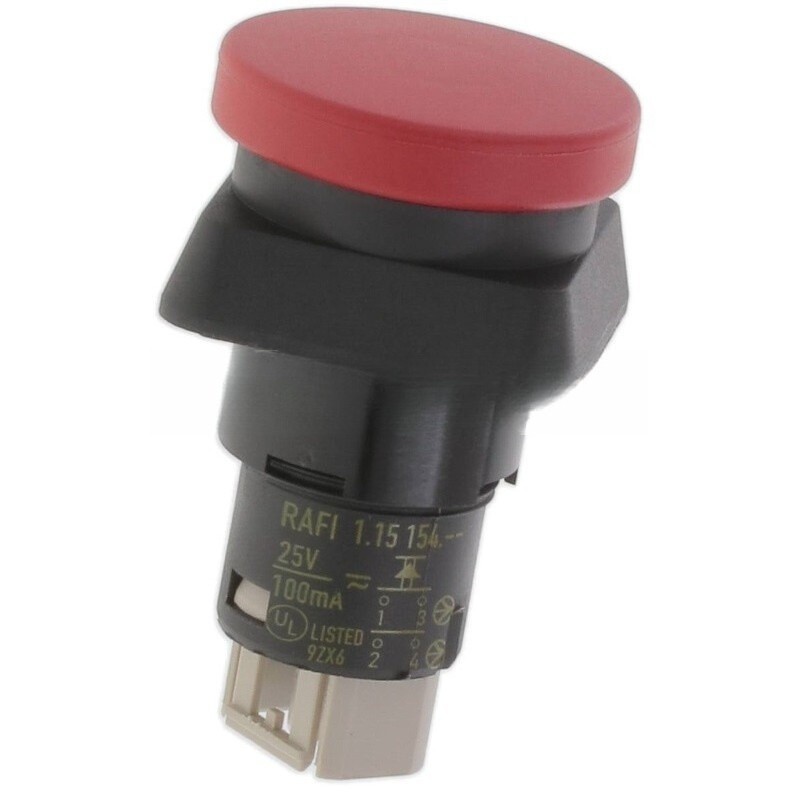 1pcs emergency stop push button switch black collar model 1.15.154.006/030 #zc