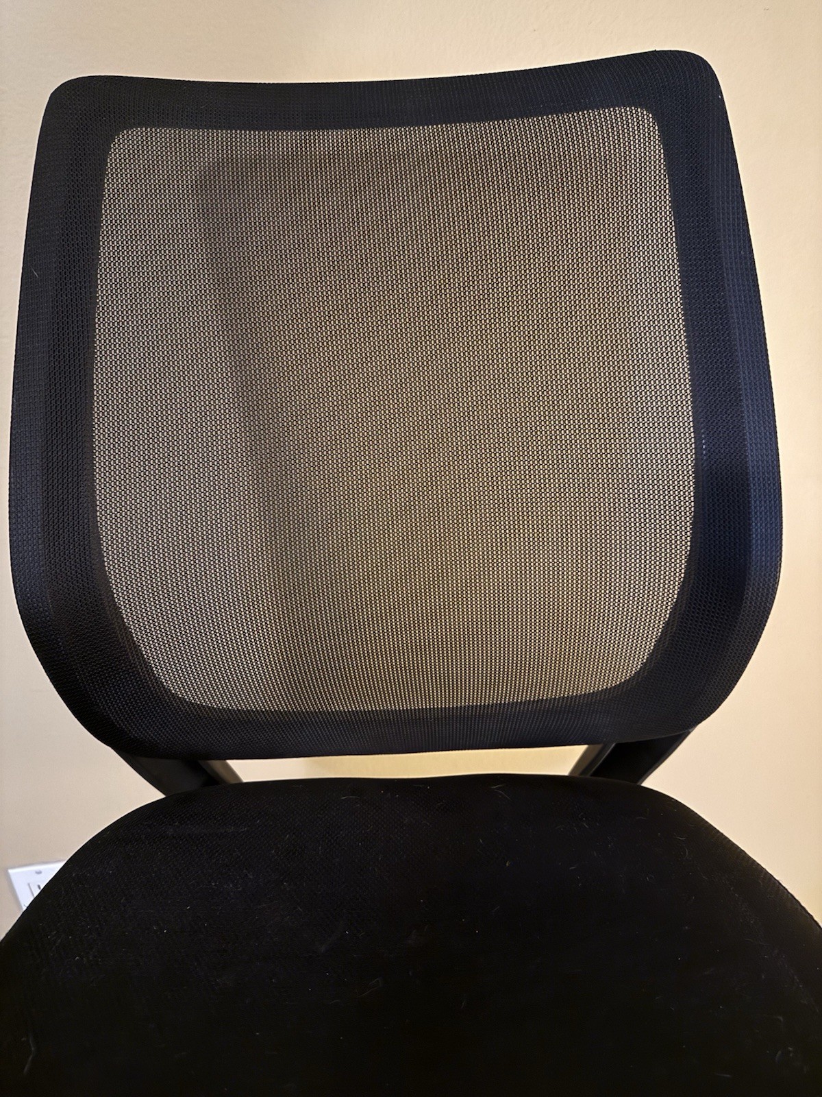 Black Mesh Back Drafting/Task Chair Rolling Stool with Foot Ring and Casters