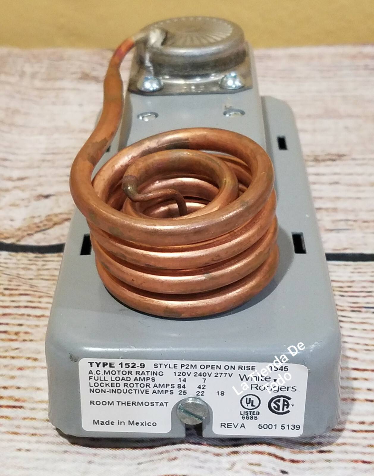 ANALOG MECHANICAL ROOM THERMOSTAT FITS TYPE 152-9 OR 1529 READ