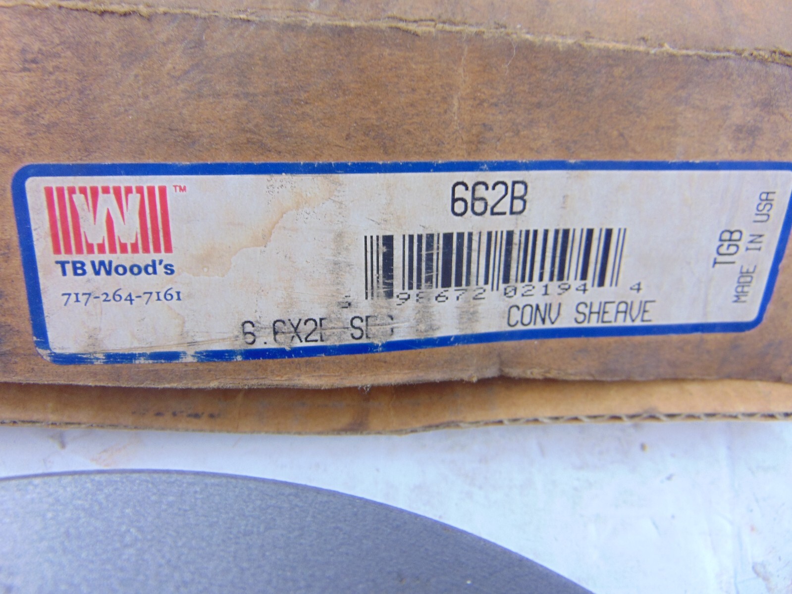 TB Woods 662B Sheave