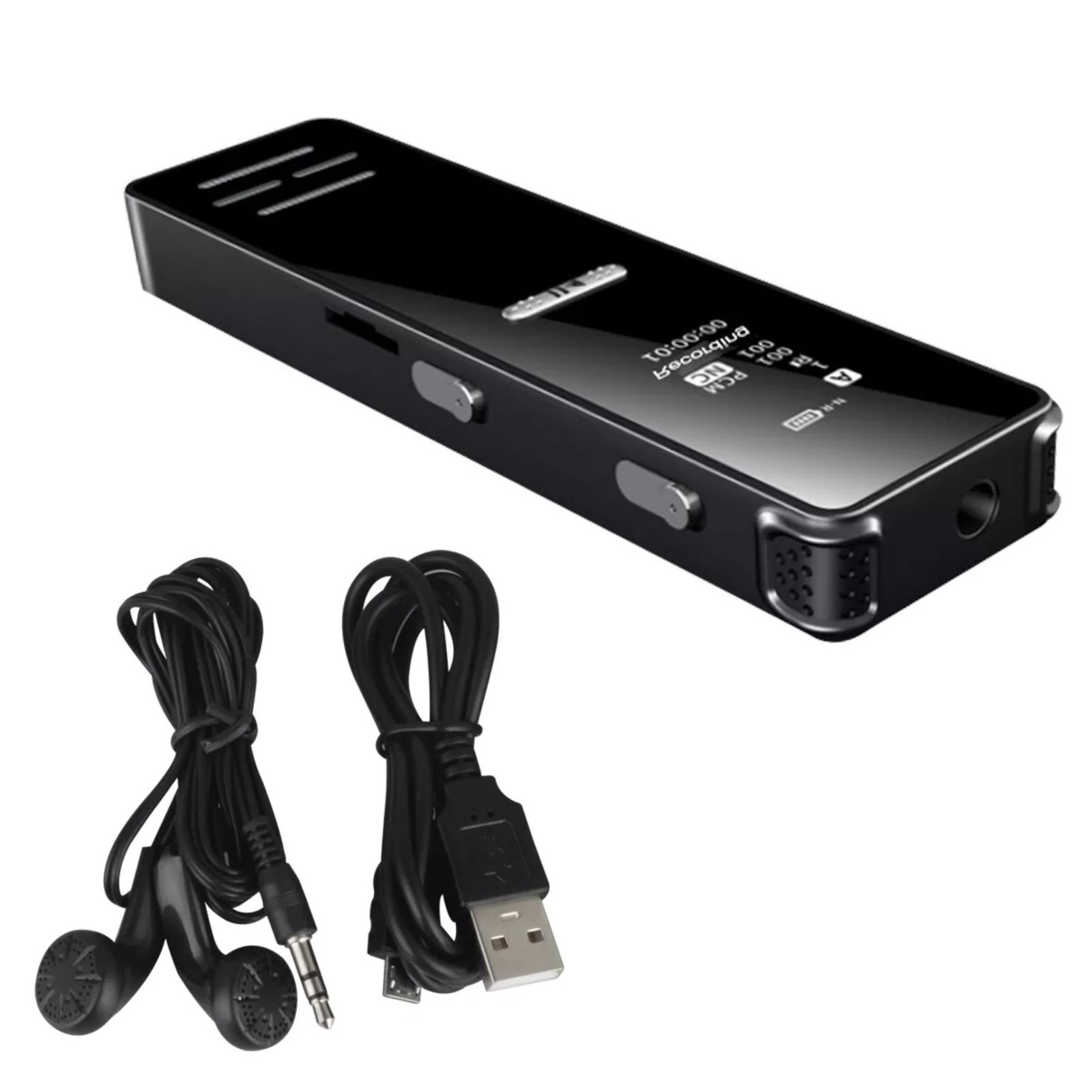 128GB Voice Recorder with OLED Screen – HD Voice Activated Recorder & MP3 Player