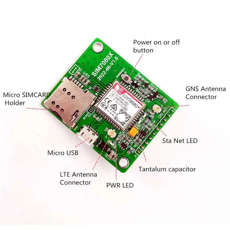 SIM7080G LTE CAT-M NB-IoT 模块,NB-IOT SIM7080G Breakout-