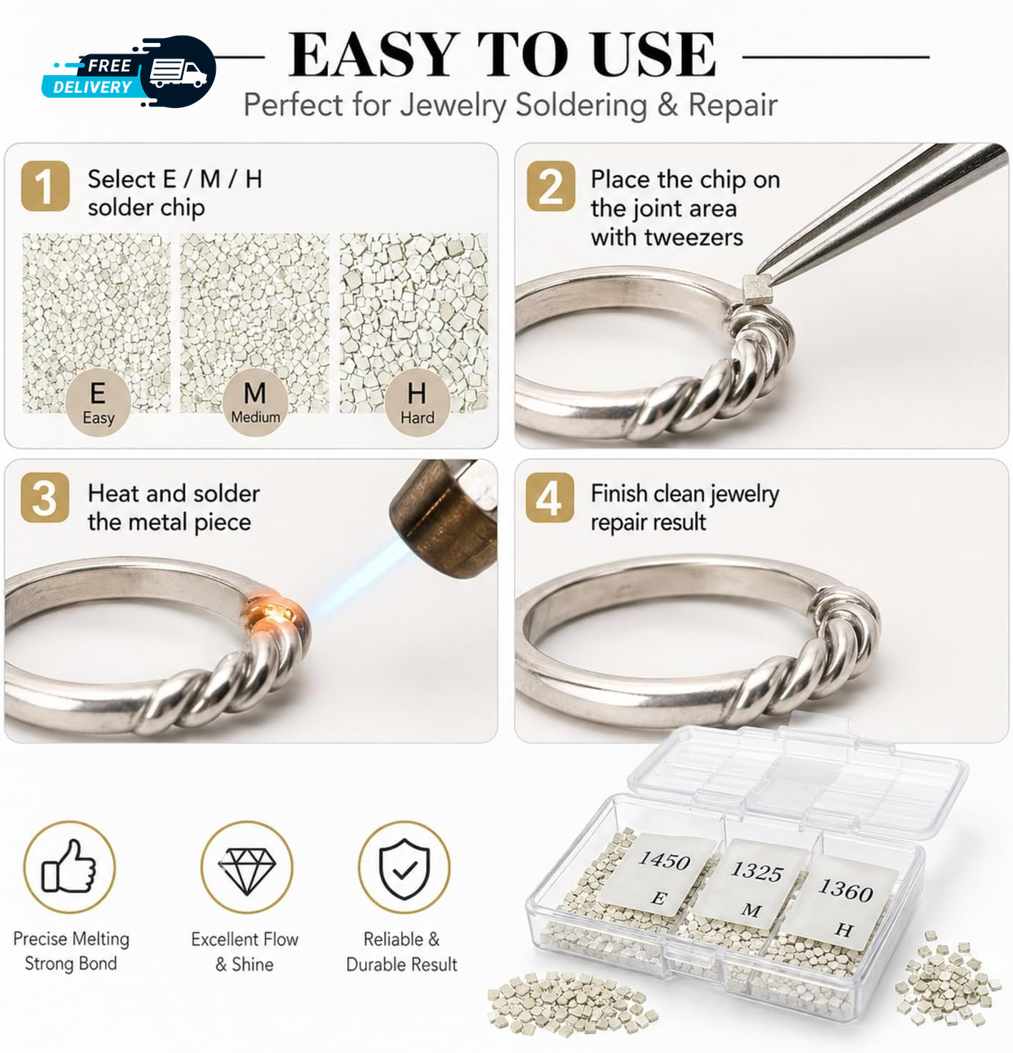 500 Pcs 4.5 Grams Silver Solder for Jewelry Making Silver Solder Precut.
