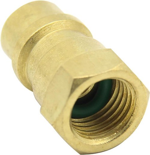 Quick Coupler Adapter Valve with 1/4in SAE 8v1 Thrad and Core Valve, Fast Conve