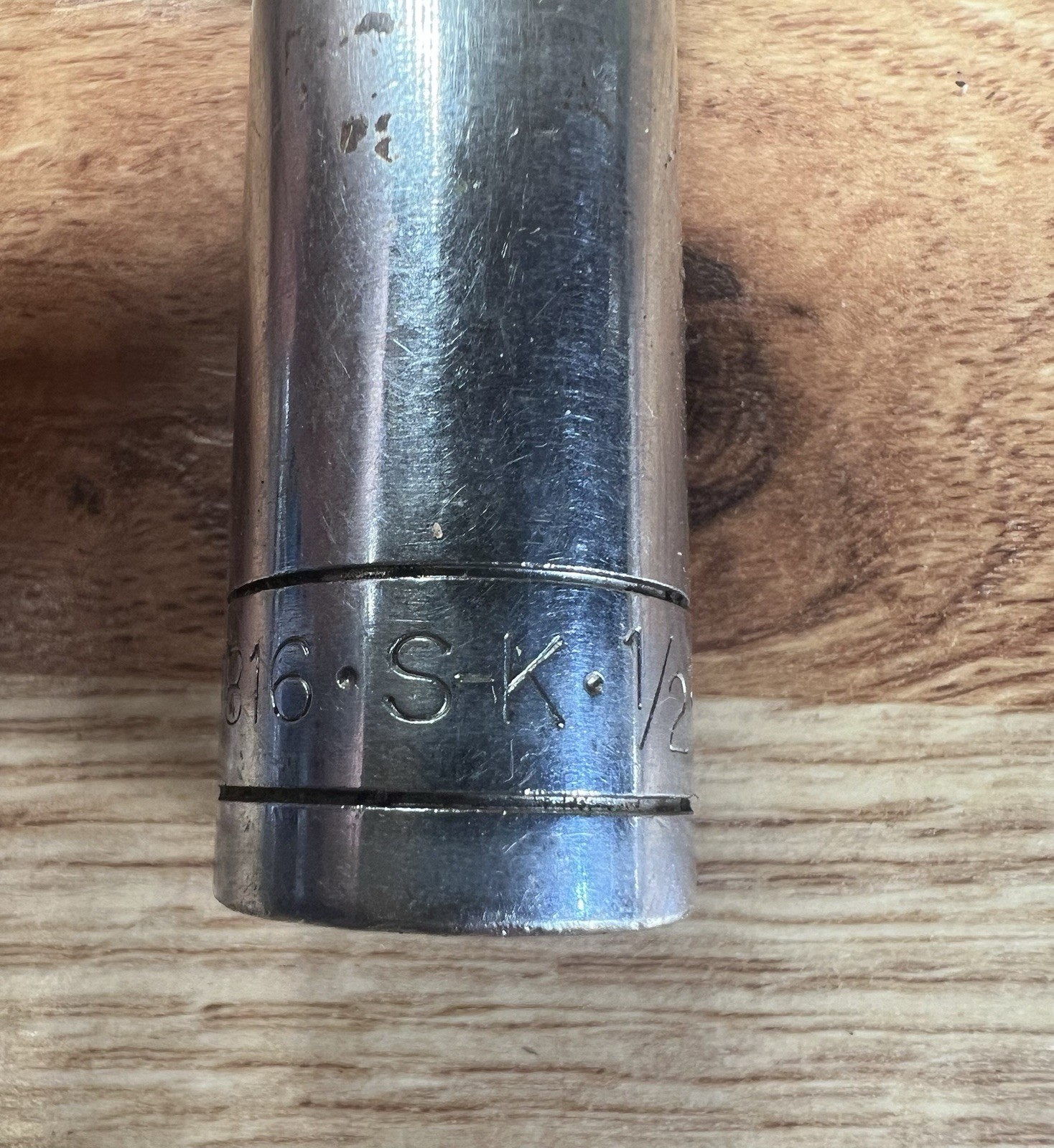 SK Tools 1/2″ Drive, 1/2″, 6 Point, Deep Chrome Socket 41816 USA