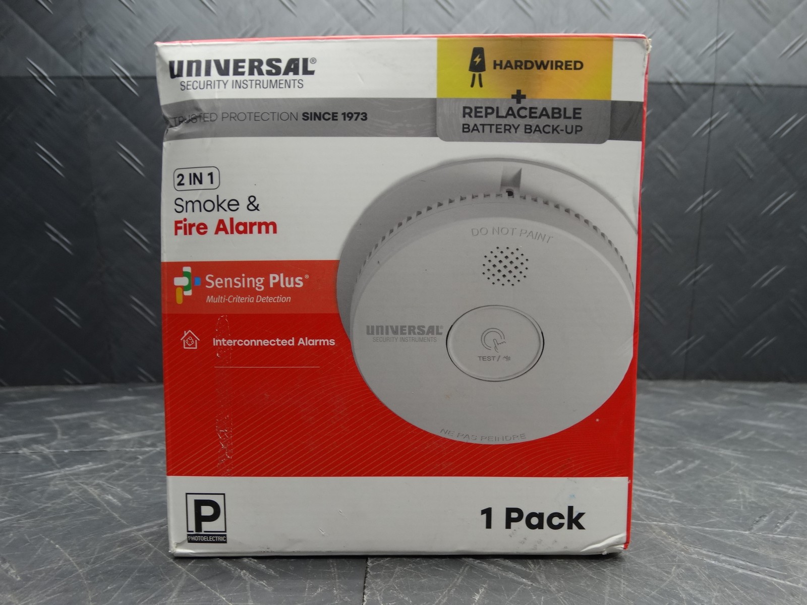 Universal Security Instruments Hardwired & 1-Year Battery Backup Smoke Detector