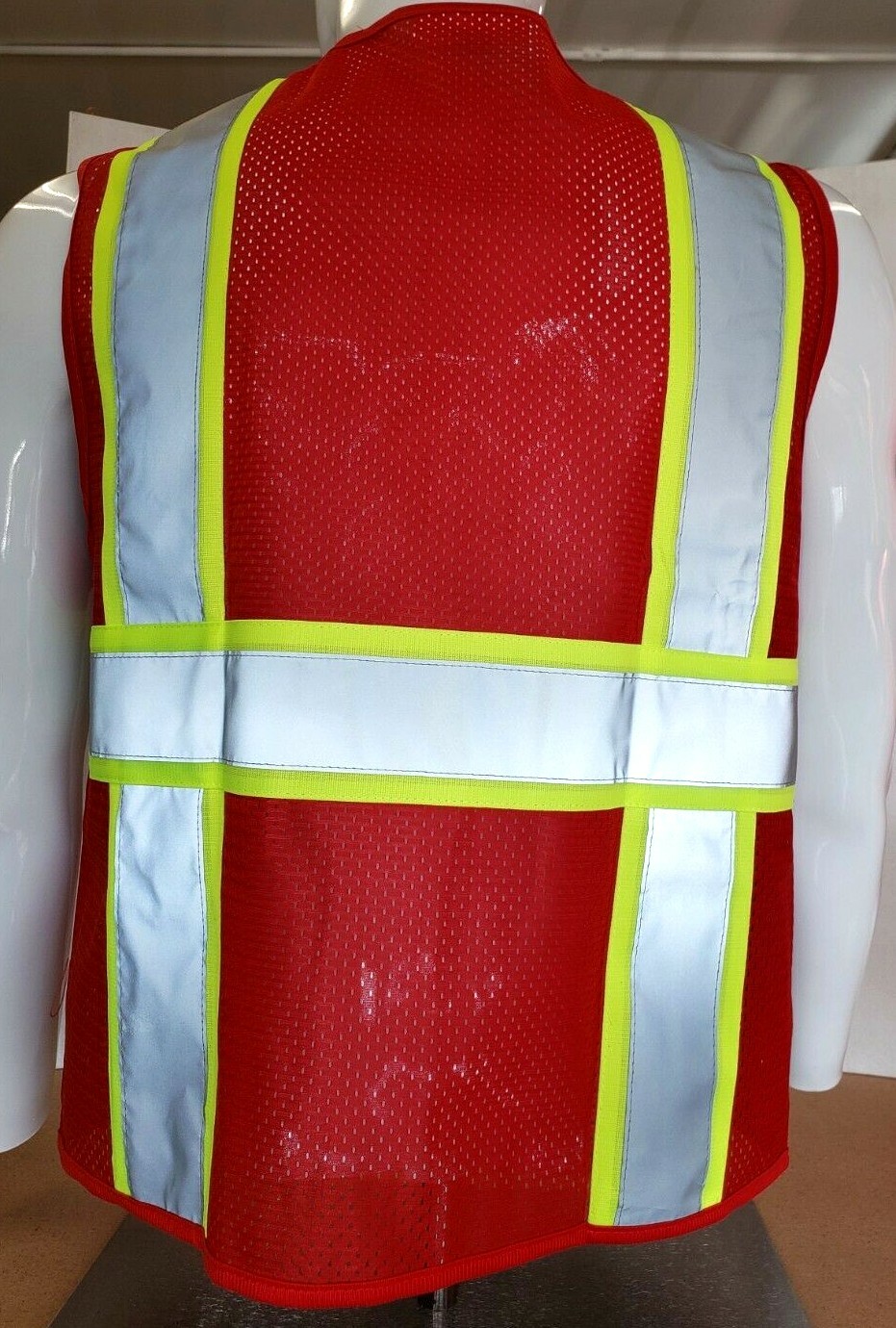 Two ToneHi Vis Reflective Red Safety Vest for Traffic, Security, Volunteer Work