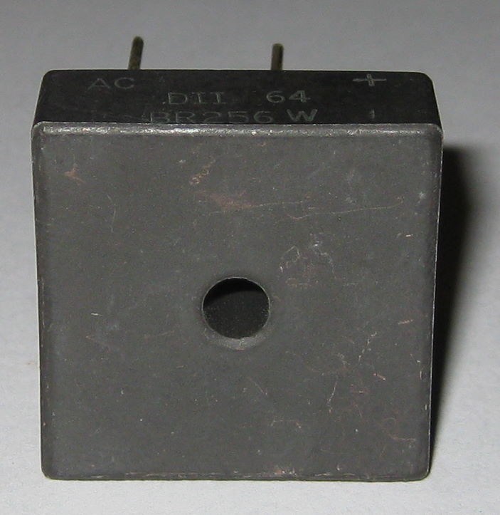 25 Amp 600 Volt Bridge Rectifier – BR256W – 600V 25A Diode – 1 1/8″ Square
