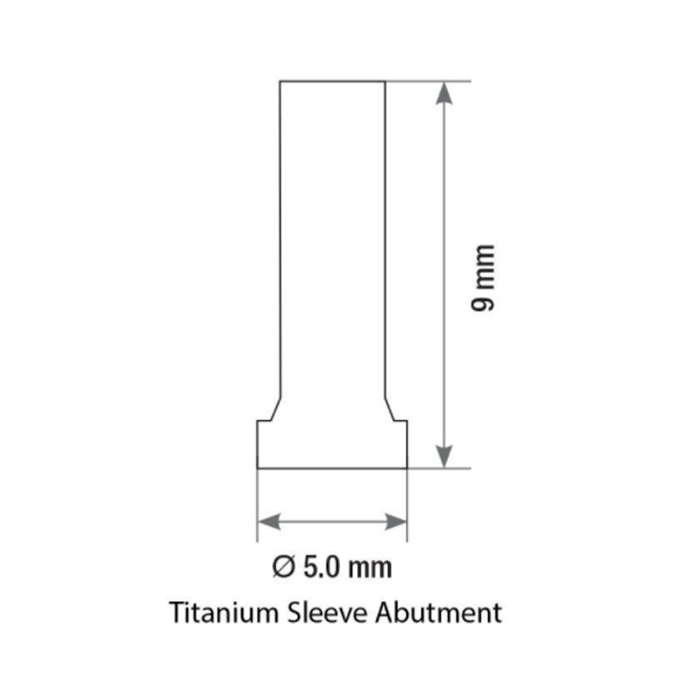 1x Set Straight Multi-Unit 1.6 RP Int Hex 2.42mm + Titanium Sleeve Fixture