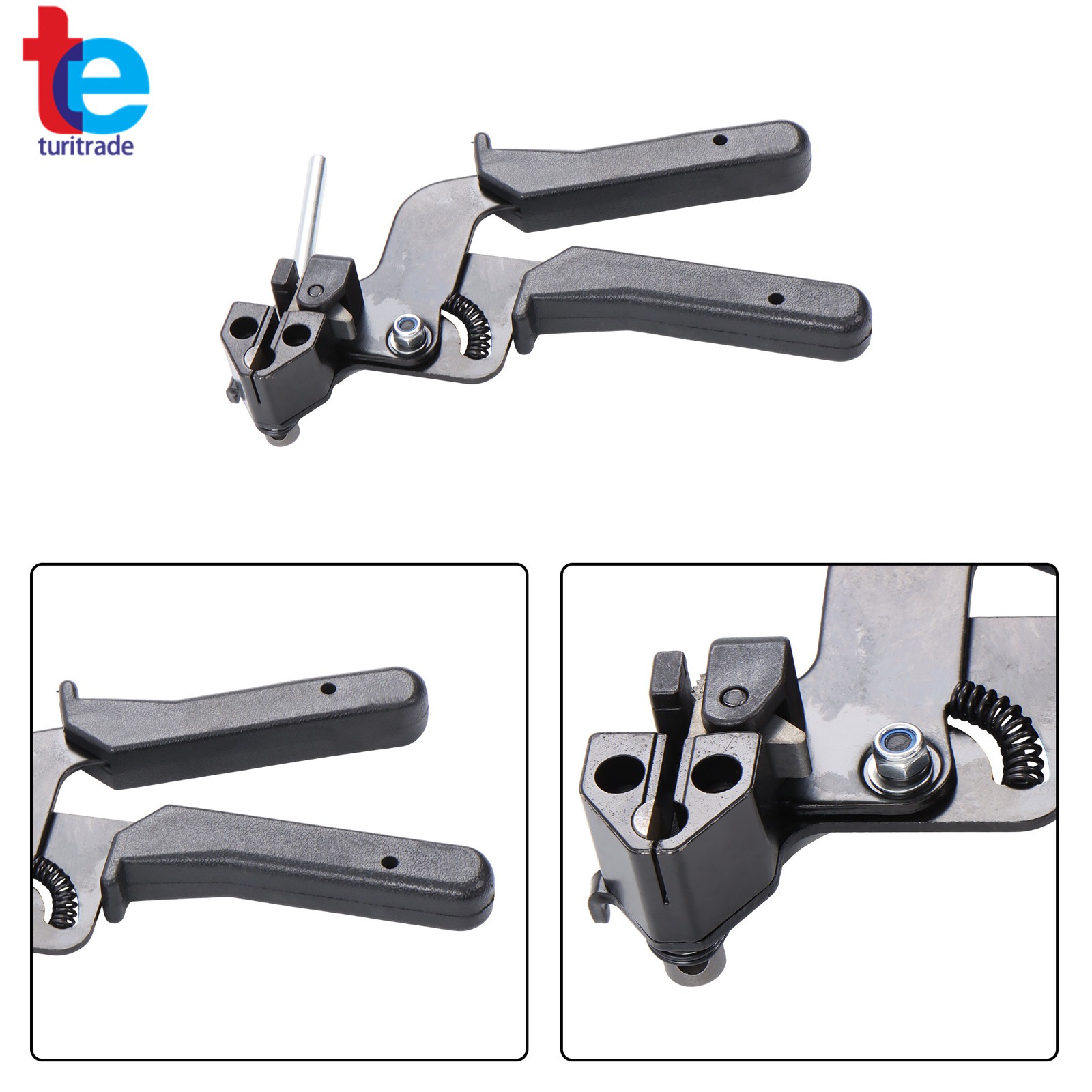 Stainless Steel Cable Tie Gun + 200PC Metal 11.8″ Zip Ties -20°F to +180°F