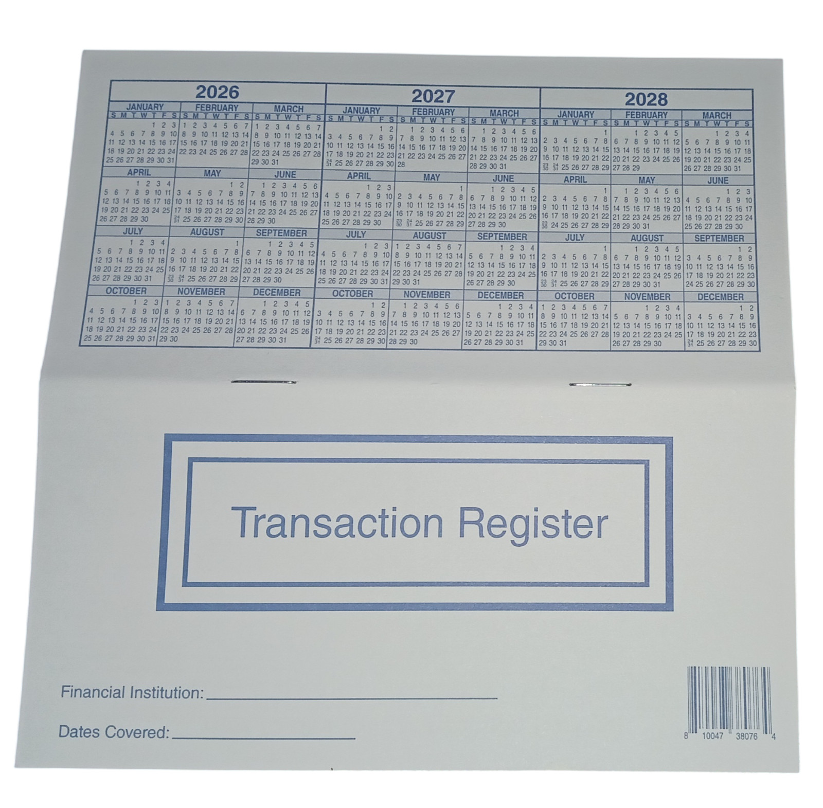 Checkbook Transaction Registers 2023 2024 2025 Calendar Check Book Register