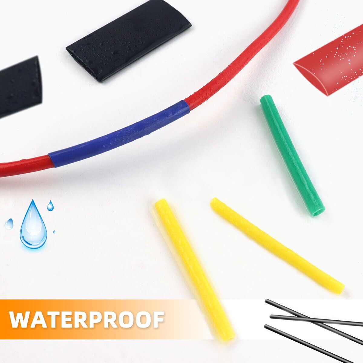 560 Pcs Heat Shrink Tubing Kit-4:1 Ratio Adhesive Lined Marine Grade Shrink Wrap