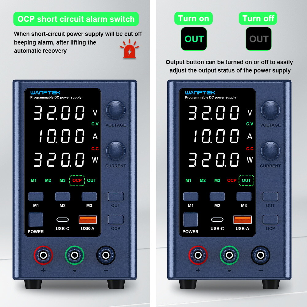 DC 0~32V 62V 0~5A 10A Adjustable Lab Power Supply Regulated Internal Memories