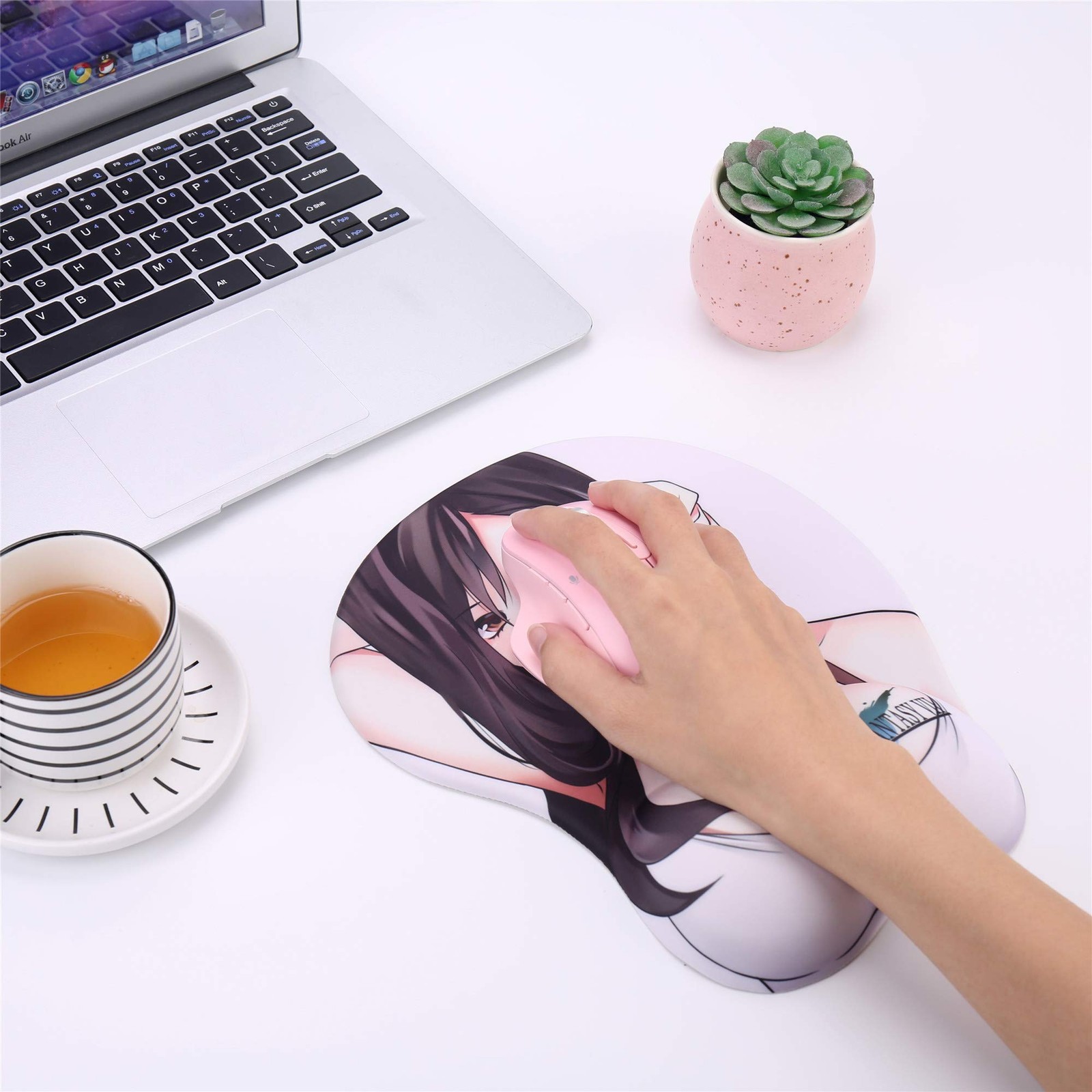 Boo Ace Anime Mouse Pads Boob Oppai Gaming 3D 10.2 x 8.7 x 1.2 Inches, Tifa 4