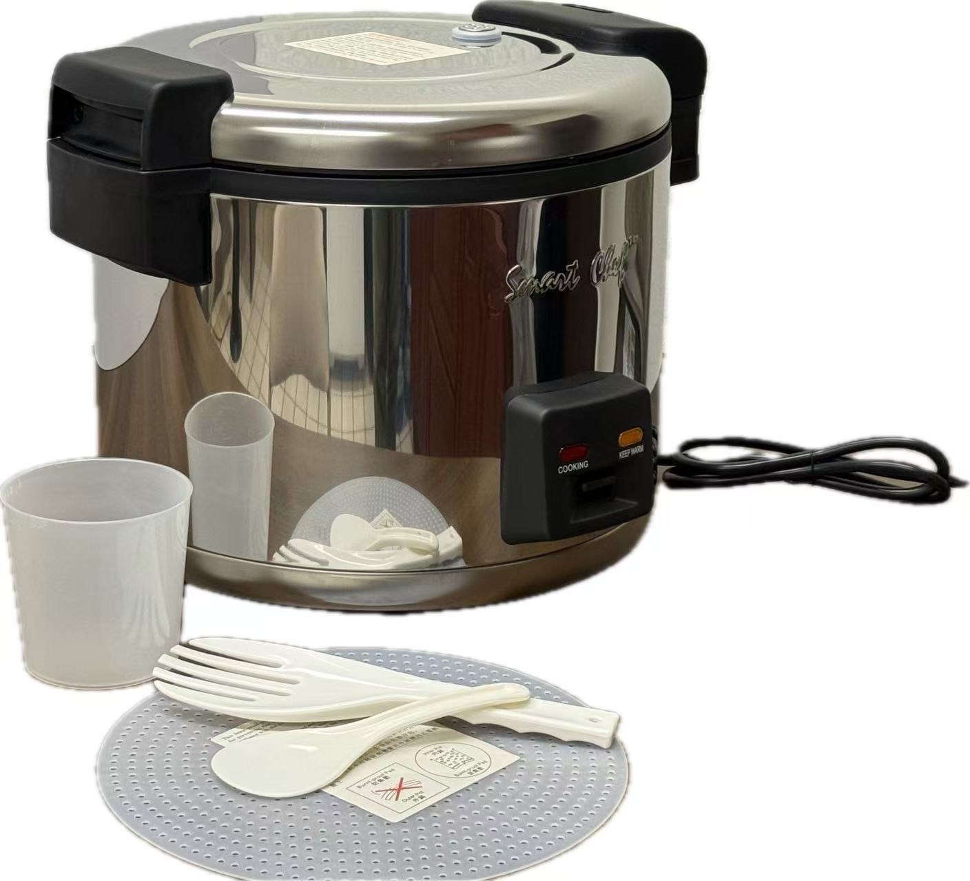 220V Smart Chef 33cups (66Cups Cooked) S/S NonStick Rice Cooker with 220V-1950W