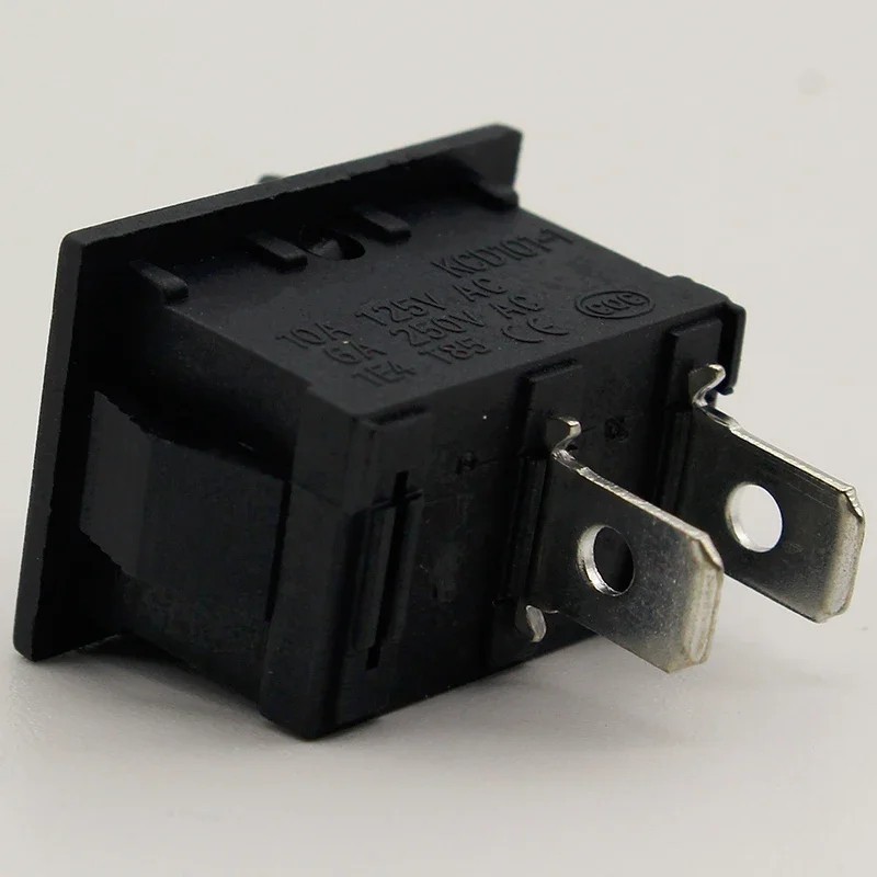 5Pcs/Lot Black Push Button Mini Switch 6A-10A 110V 250V KCD1 2Pin Snap