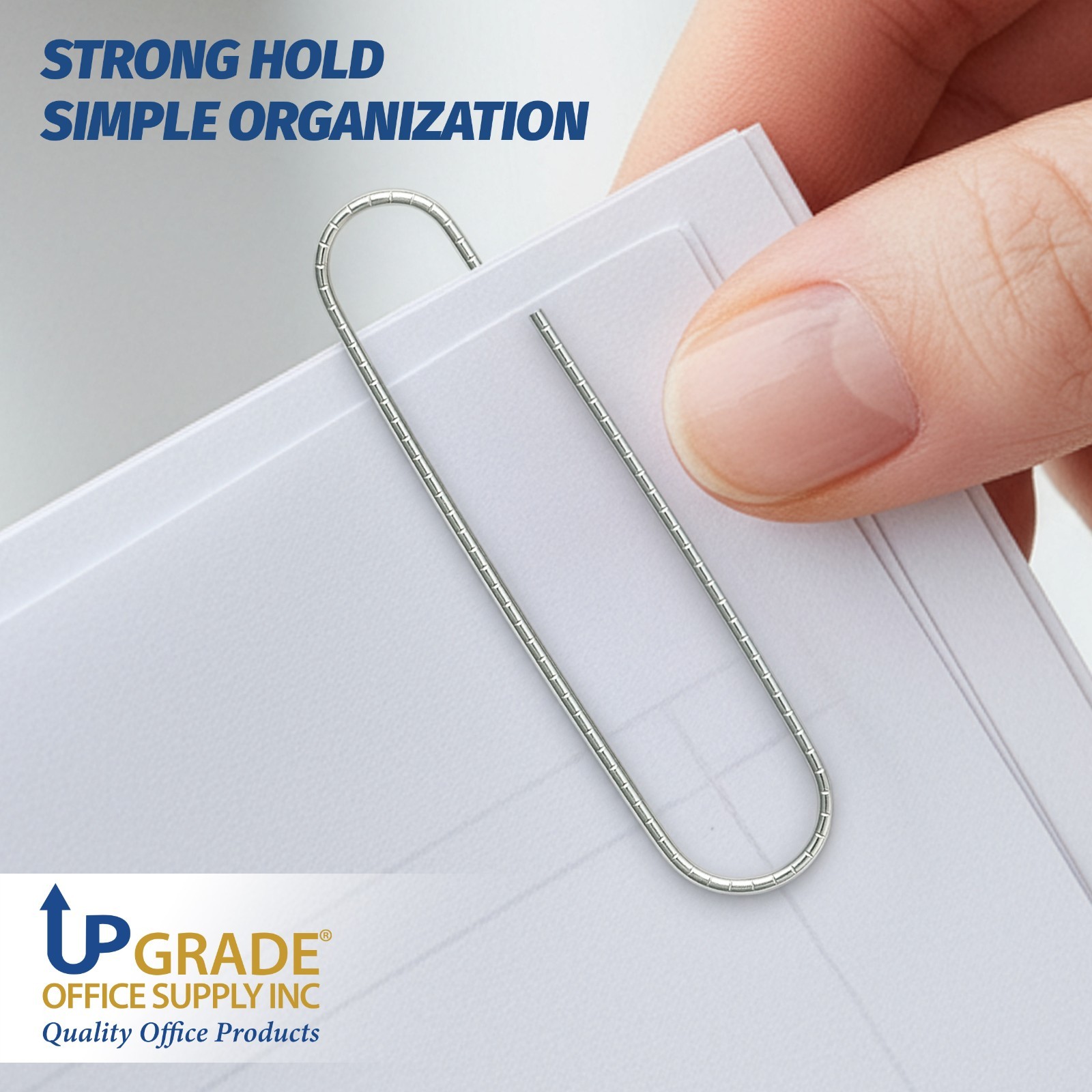 Upgrade Jumbo Nonskid Paper Clips 1.9 in 1000 Count (10 Boxes) Silver, USA