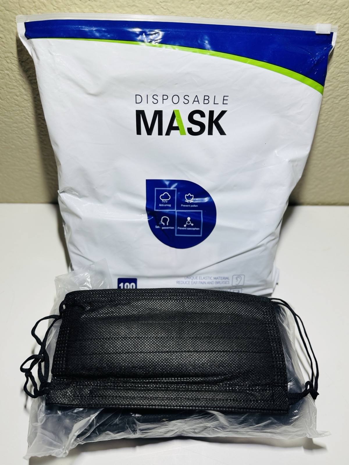 Disposable Face Mask 100 Pieces-Black